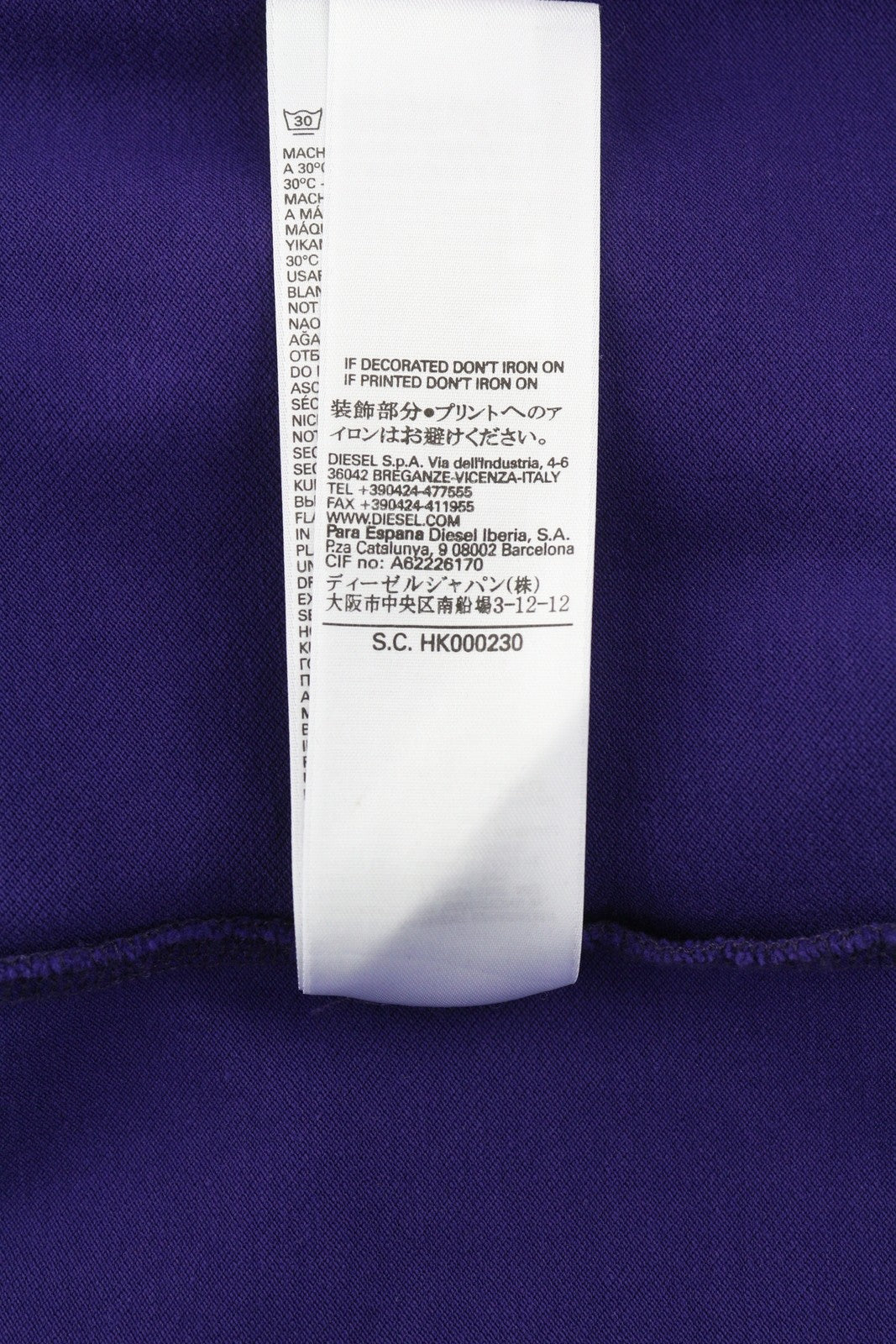 DIESEL T-Randy Men T-Shirt S Dark Blue Short Sleeve Polo Half Button Stretch