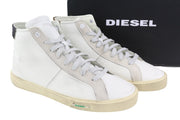 DIESEL S-Mydori MC Men Sneakers EU42 White Leather Laced Almond Toe RRP€220