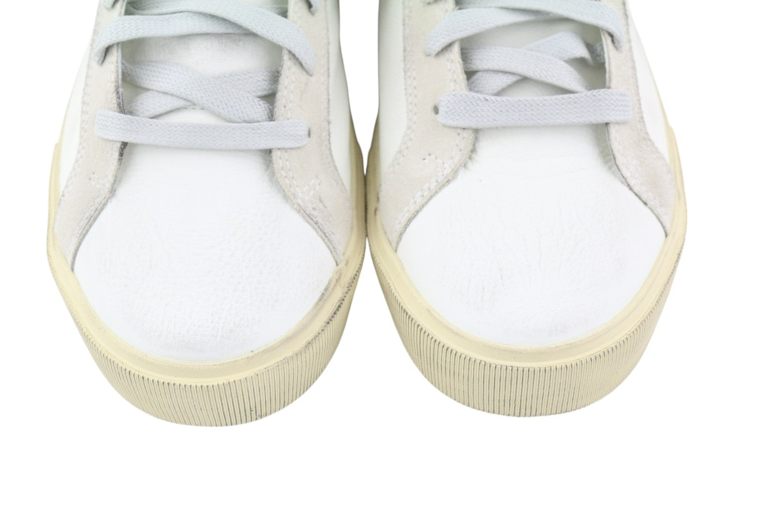 DIESEL S-Mydori MC Men Sneakers EU42 White Leather Laced Almond Toe RRP€220