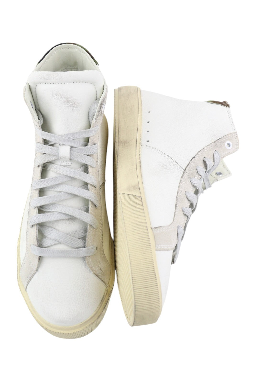 DIESEL S-Mydori MC Men Sneakers EU42 White Leather Laced Almond Toe RRP€220