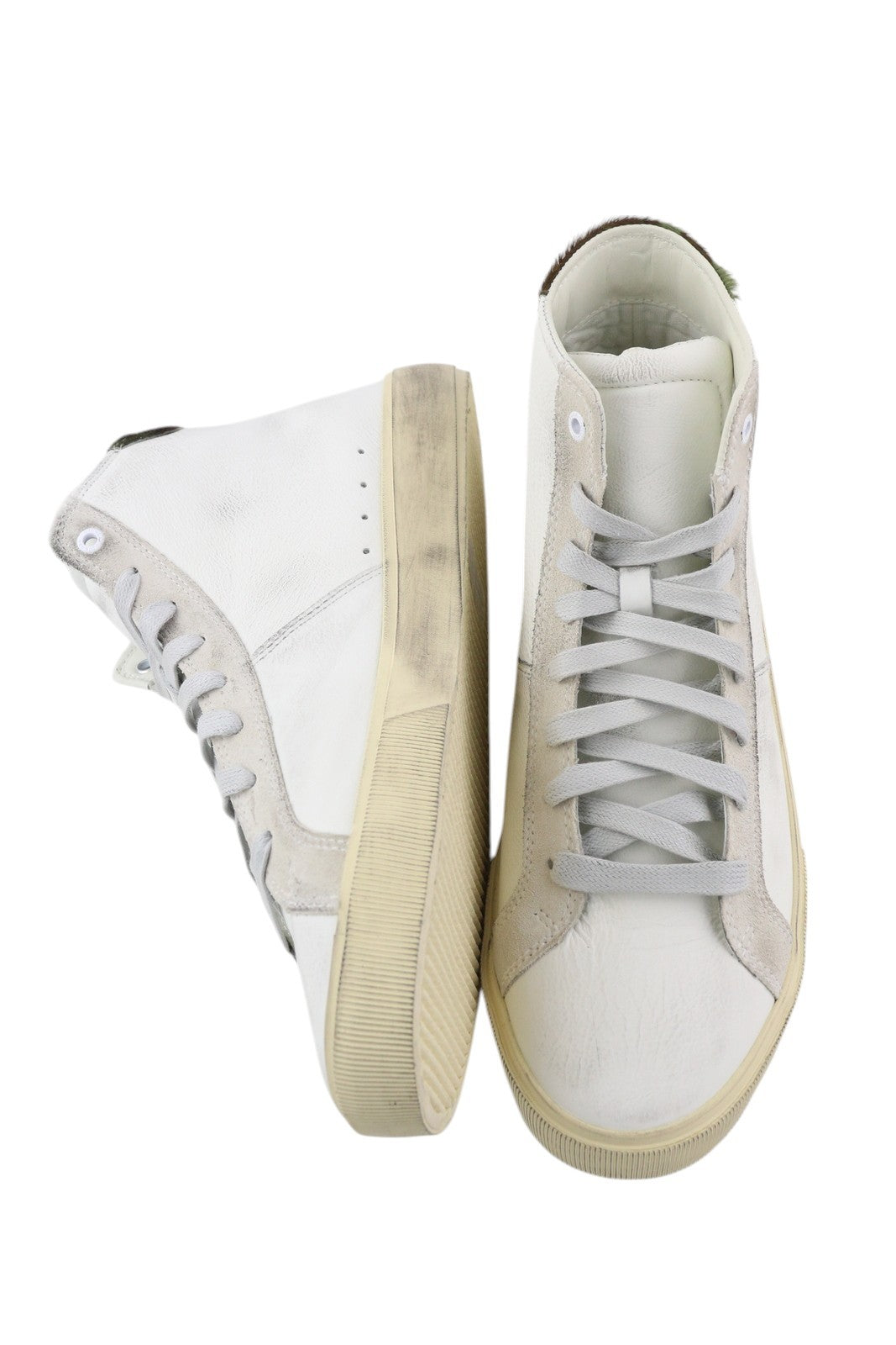 DIESEL S-Mydori MC Men Sneakers EU42 White Leather Laced Almond Toe RRP€220