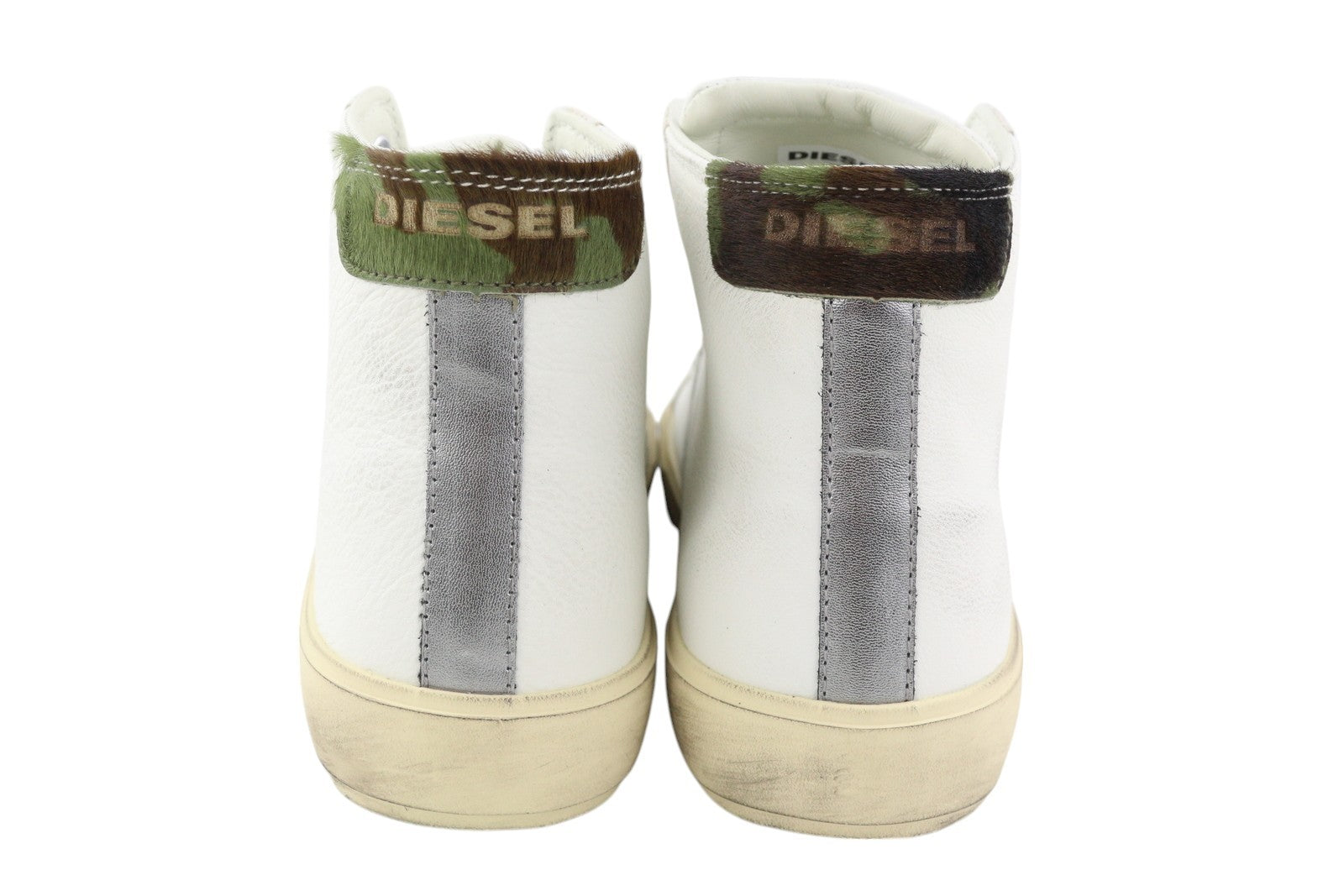 DIESEL S-Mydori MC Men Sneakers EU42 White Leather Laced Almond Toe RRP€220