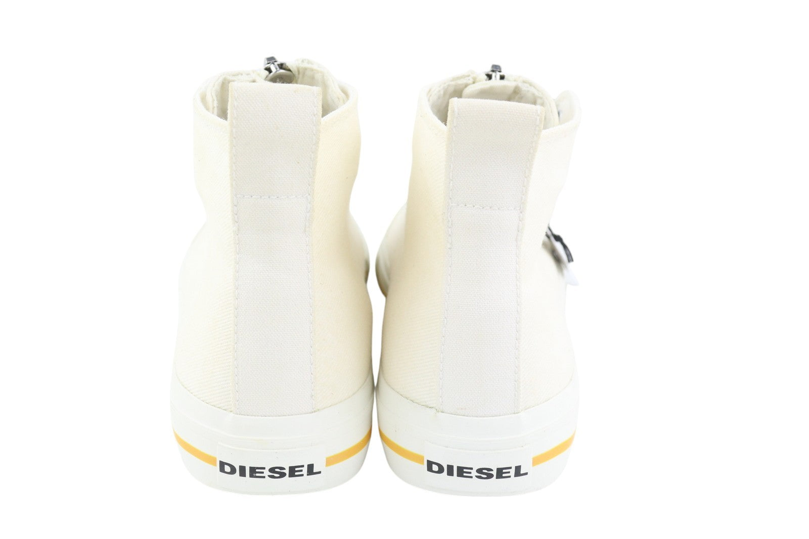 DIESEL S-Astico Mzip Men Sneakers EU45 White Zip Fly Mid Top Almond Toe RRP€180