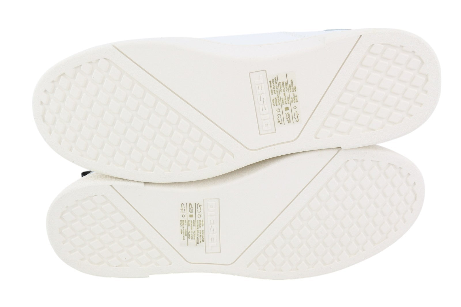 DIESEL S-Clever Low Lace Men Sneakers EU44 Leather White Almond Toe RRP€140