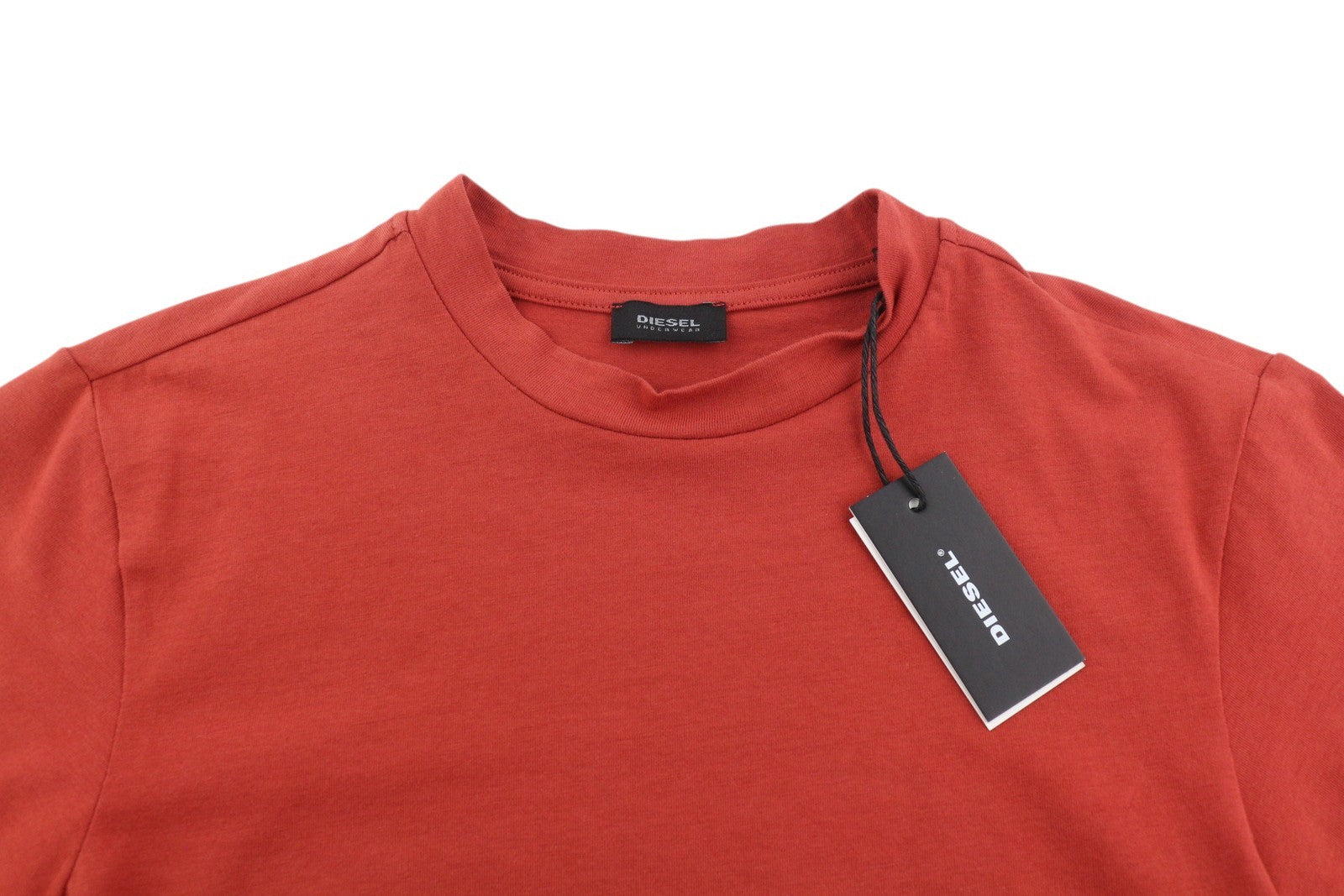 DIESEL Uftee-Giorgmesh-Sv Women T-Shirt S Red Short Sleeve Crew Neck Cropped