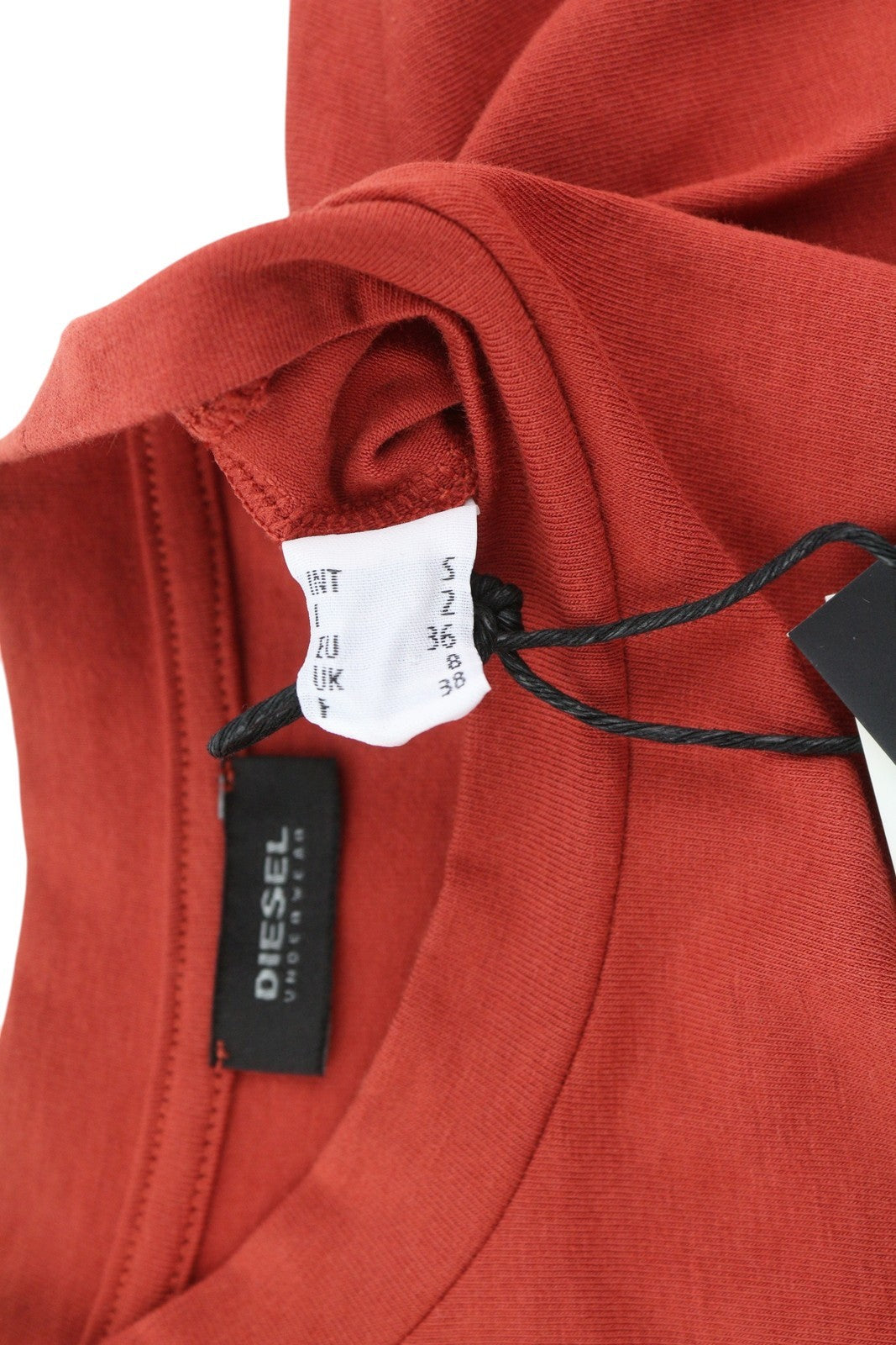 DIESEL Uftee-Giorgmesh-Sv Women T-Shirt S Red Short Sleeve Crew Neck Cropped