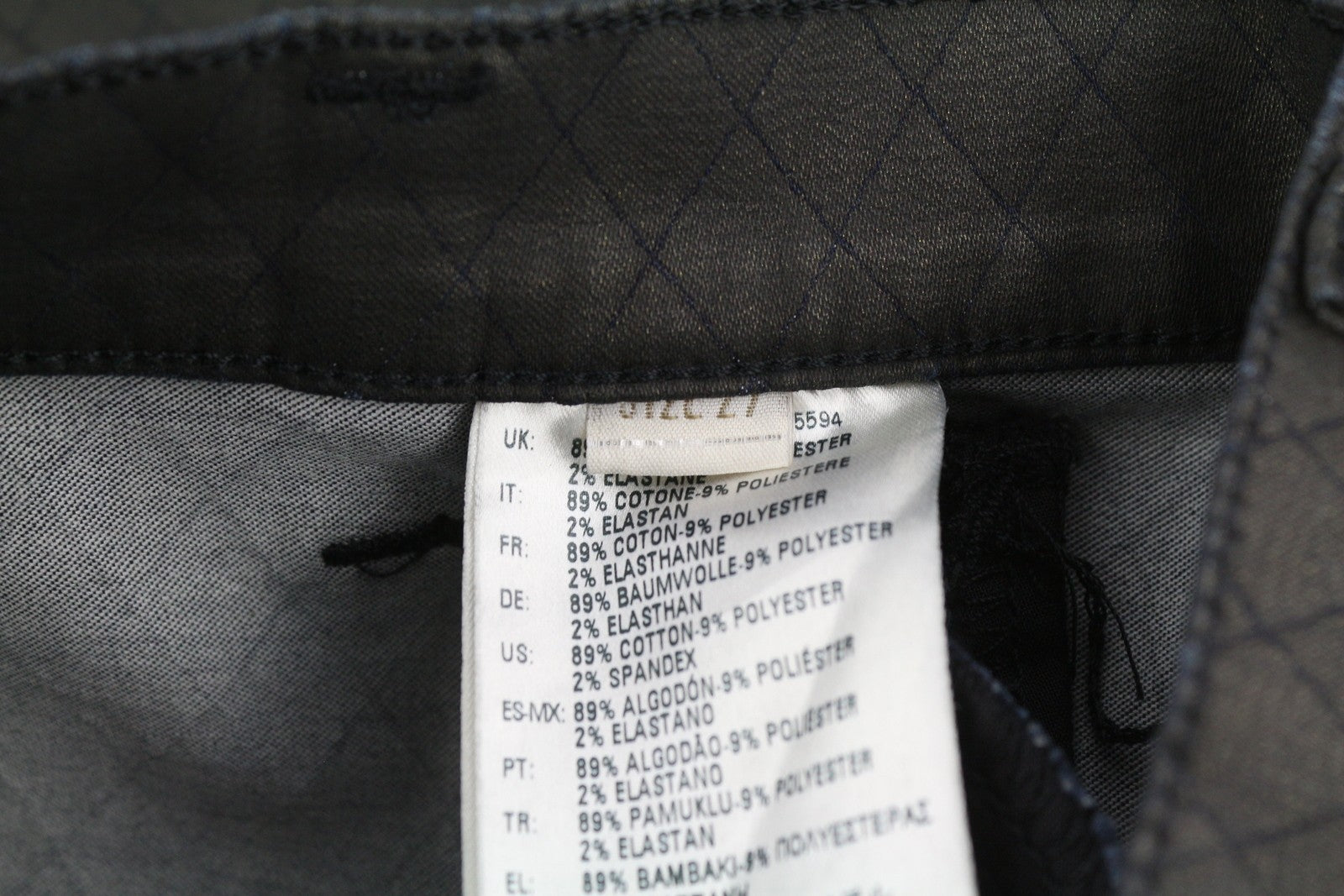 DIESEL De-Frank 0668Z Women Skirt W27 Glitter Black Shiny Embroidered RRP175