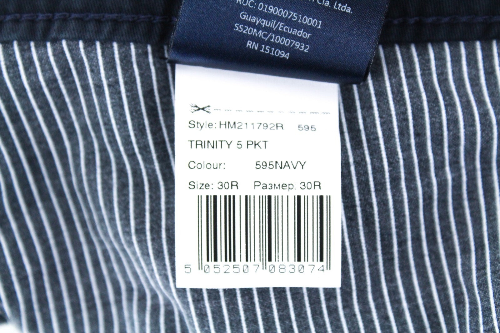 HACKETT Mens Jeans UK30R Navy Stretch Regular Straight  Classic Style