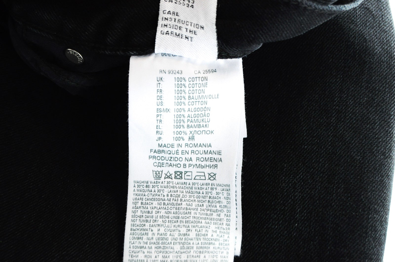 DIESEL Niclah 084TB Womens W31 L32 High-Rise Ripped Black Straight Leg Jeans