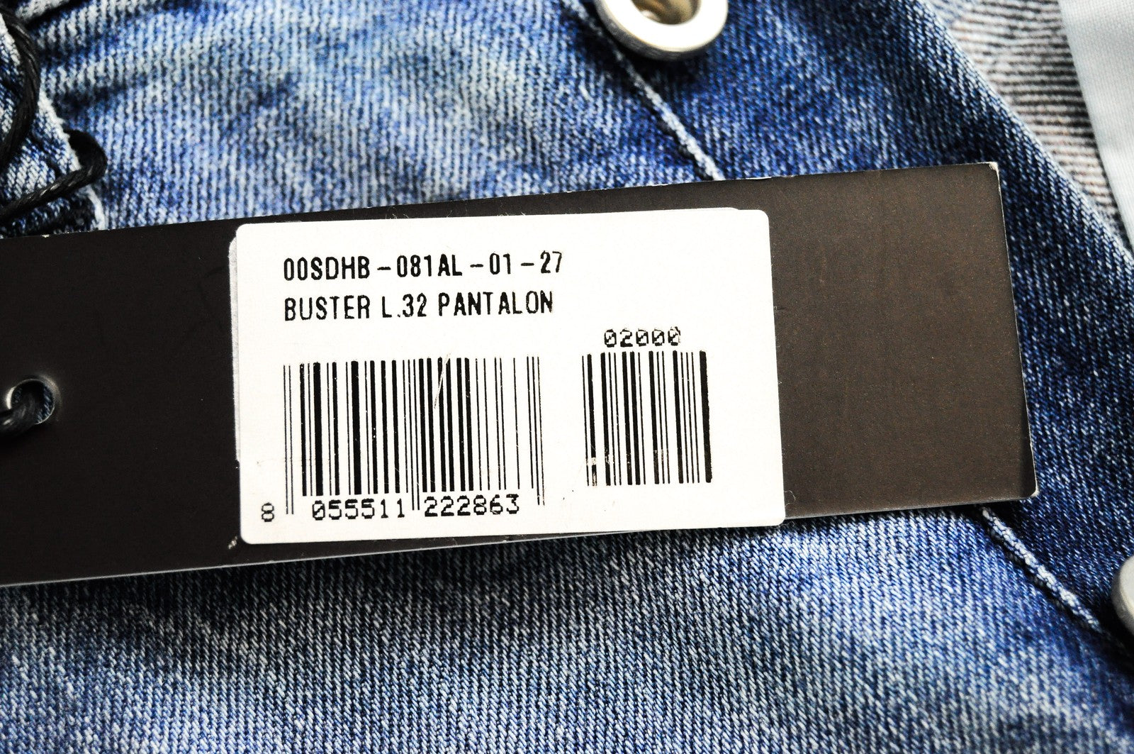 DIESEL Buster 081AL Mens Slim Tapered Blue Button-Fly Jeans W27 L32 Washed