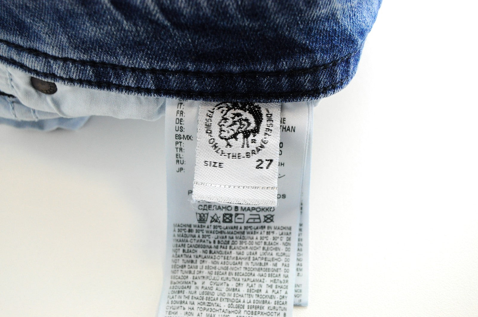 DIESEL Buster 081AL Mens Slim Tapered Blue Button-Fly Jeans W27 L32 Washed