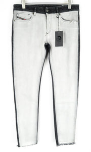 DIESEL Sleenker-X-SP 082AX Mens W33 L32 Slim Skinny Jeans Button-Fly Two Tone