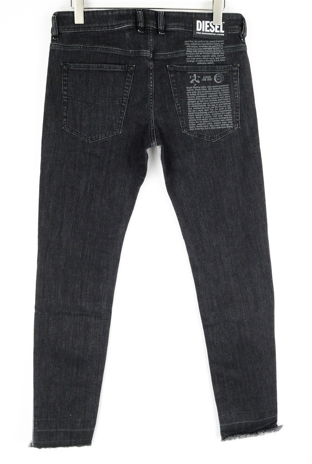 DIESEL Sleenker-X-SP 082AX Mens W33 L32 Slim Skinny Jeans Button-Fly Two Tone