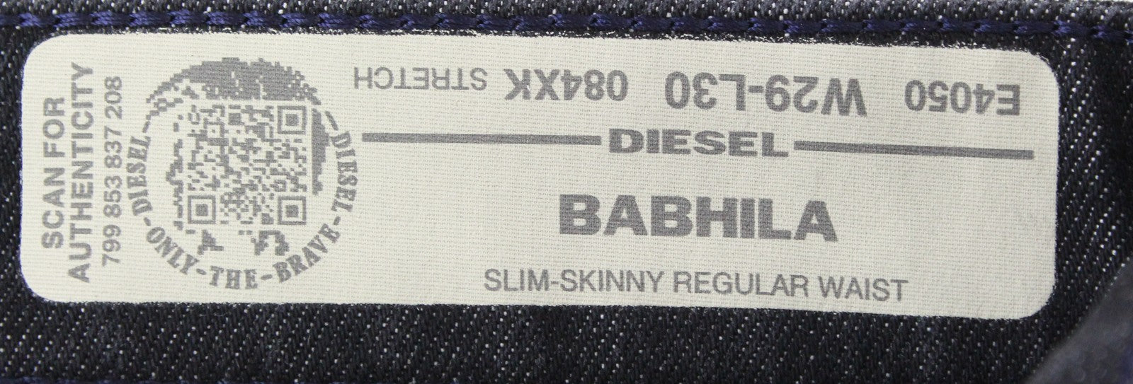 DIESEL Babhila 084XK Women's Jeans W29/L30 Dark Blue Button Fly