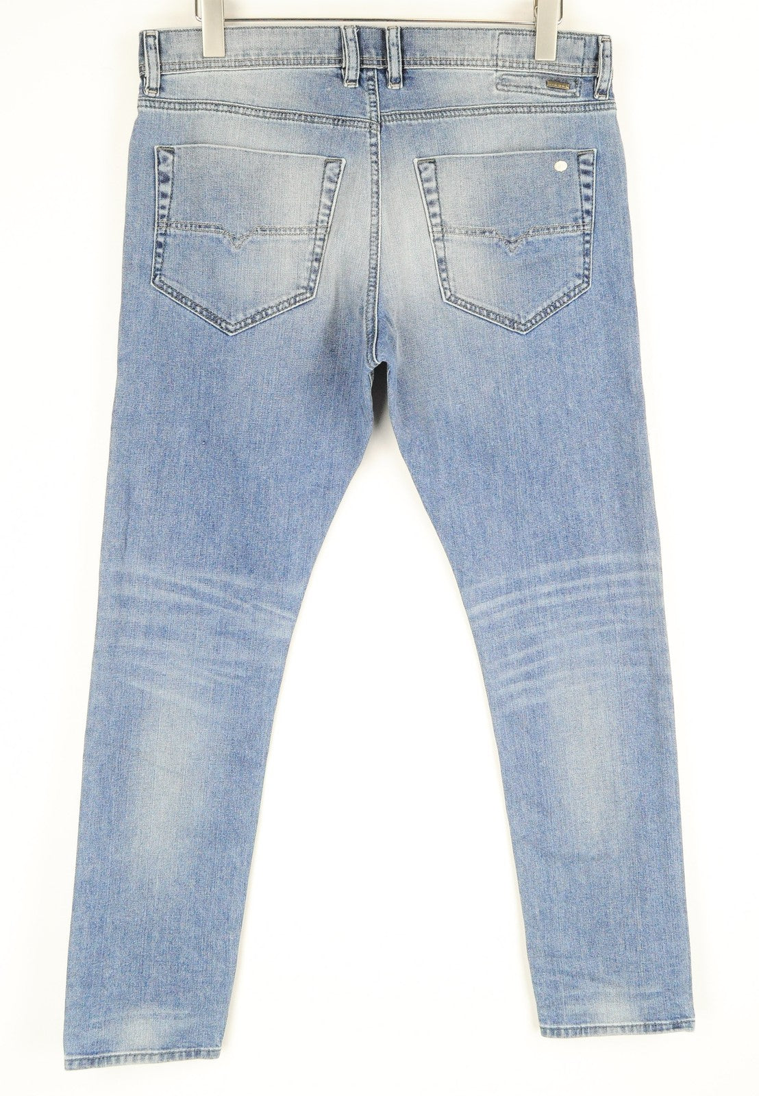 DIESEL Tepphar 0842H vyriški W33 L32 morkų spalvos džinsai šviesiai mėlyni skalbti 