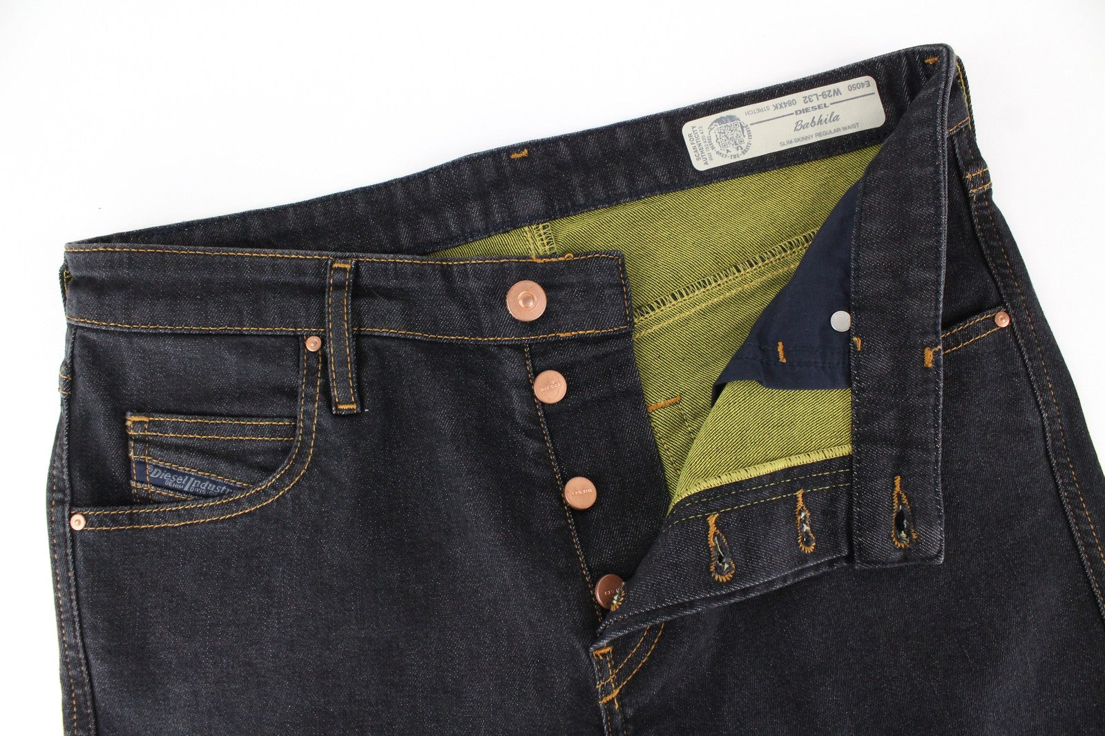 DIESEL Babhila 084XK Women's Jeans W29/L32 Dark Blue Button Fly