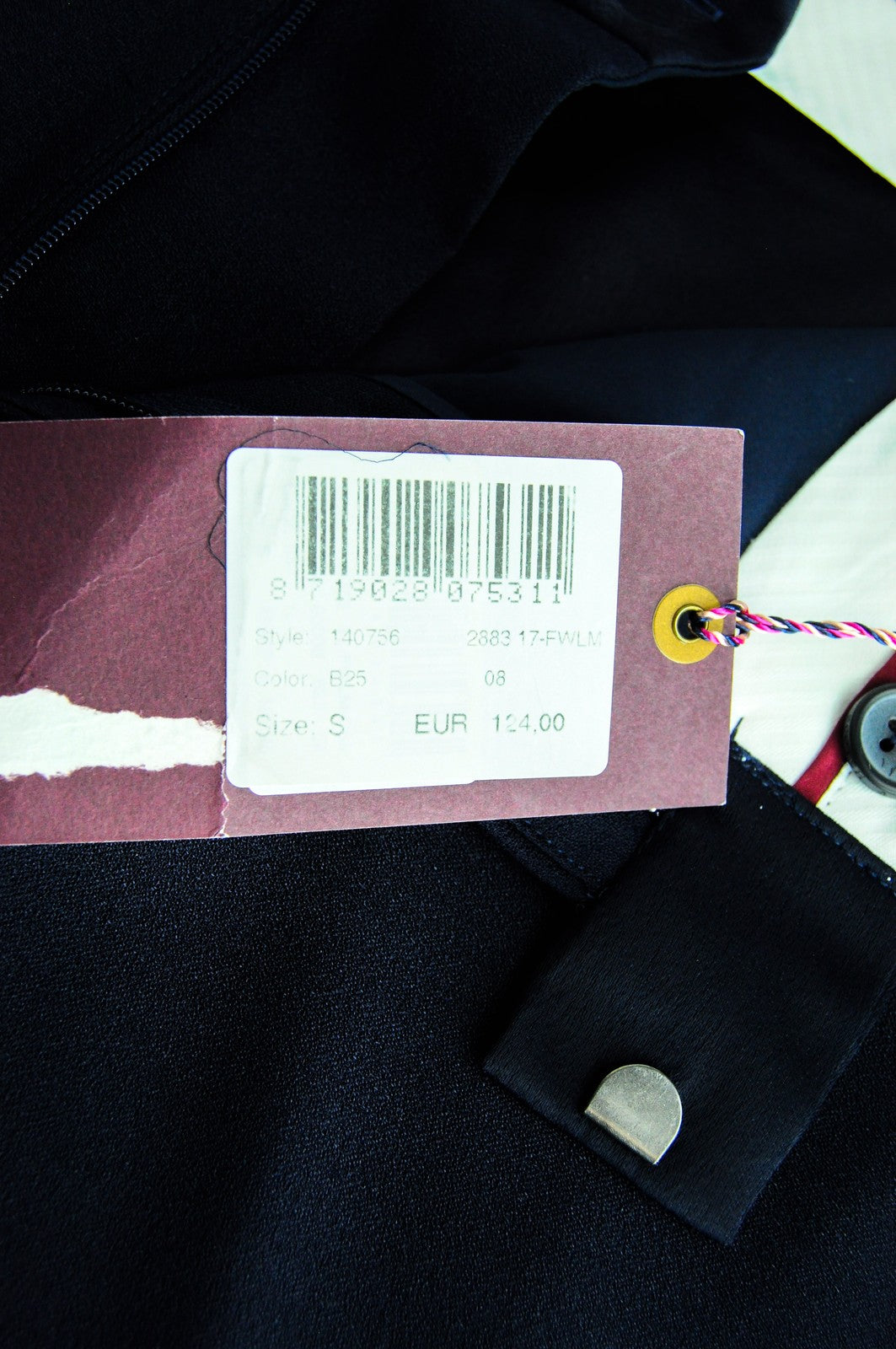 MAISON SCOTCH Wide  Trousers Womens S Pleated Zip Dark Blue Classic Pants