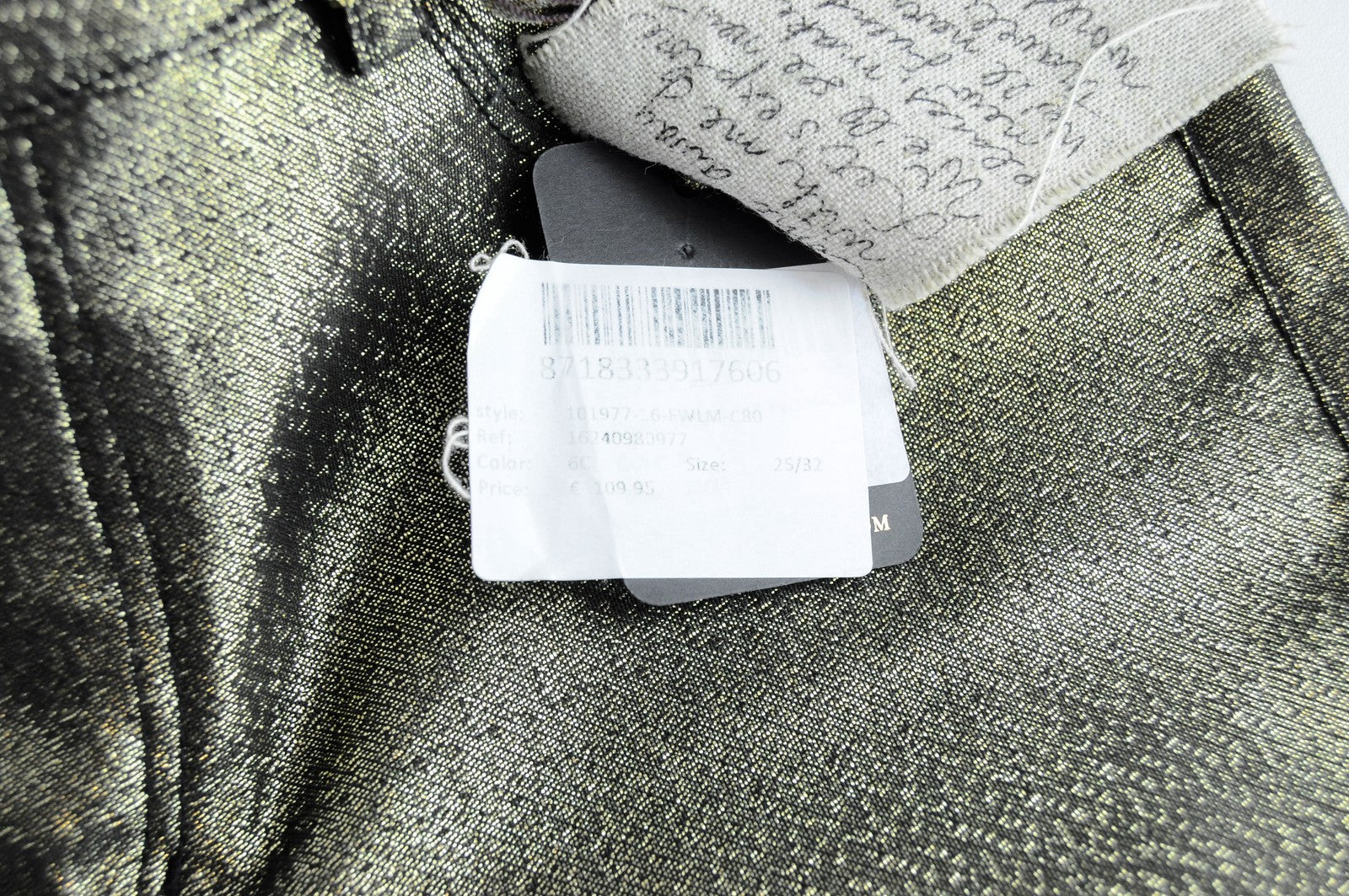 MAISON SCOTCH Womens W25 L32 Skinny Zip-Fly Glitter Mid-Rise Pattern Jeans