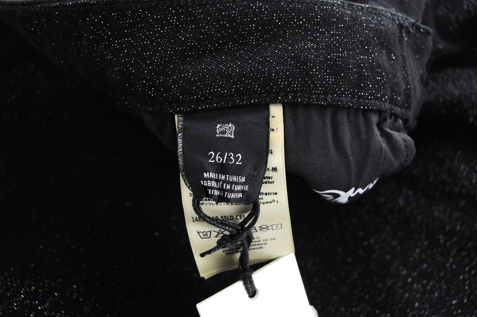 MAISON SCOTCH W26 L32 Black Zip Glitter Skinny  Mid-Rise Womens Jeans