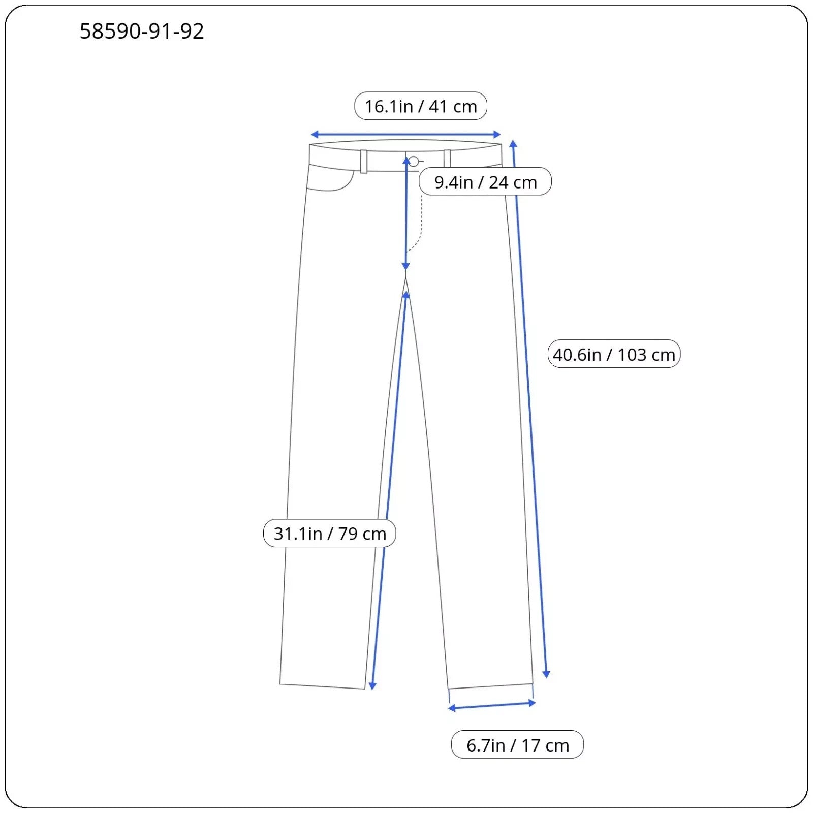 TAKESHY KUROSAWA vyriški džinsai W32 mėlyni, dirbtinio džinso rašto, su sagomis ir užsegimu. 