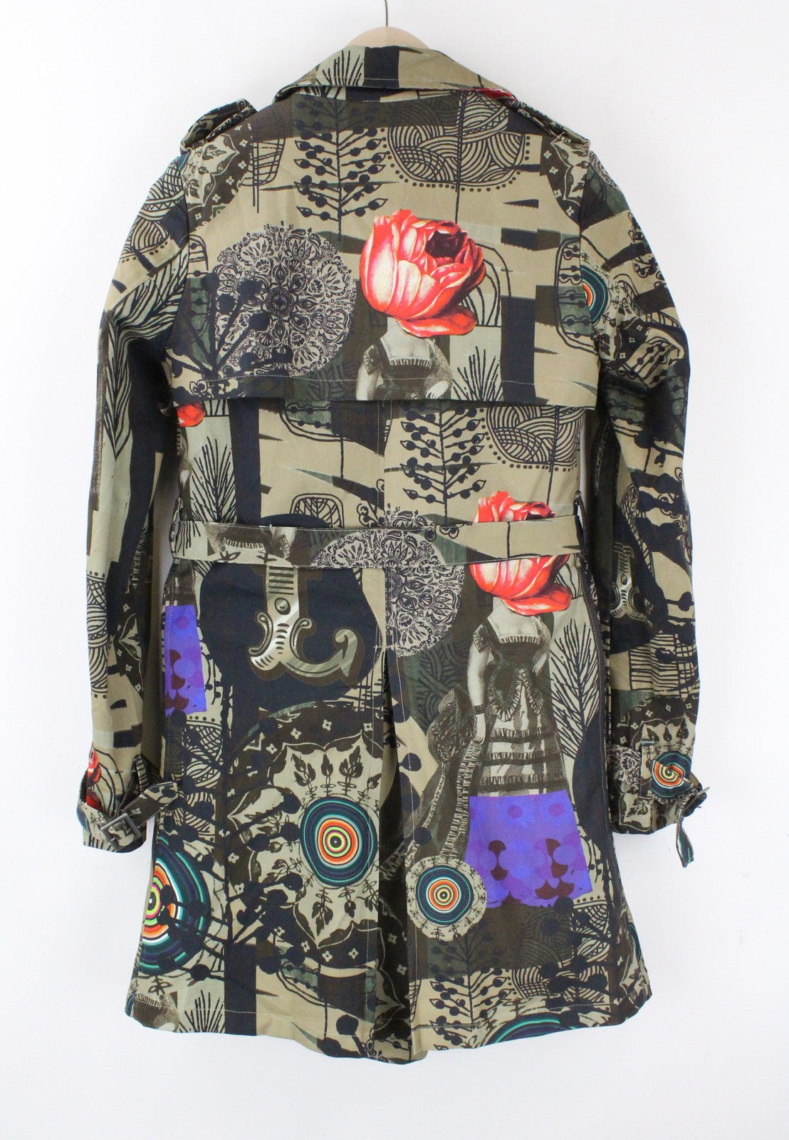 DESIGUAL Demption Women's Coat EU38 Brown Melange Double Lined