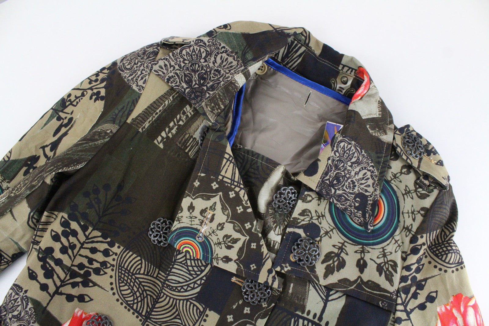 DESIGUAL Demption Women's Coat EU38 Brown Melange Double Lined