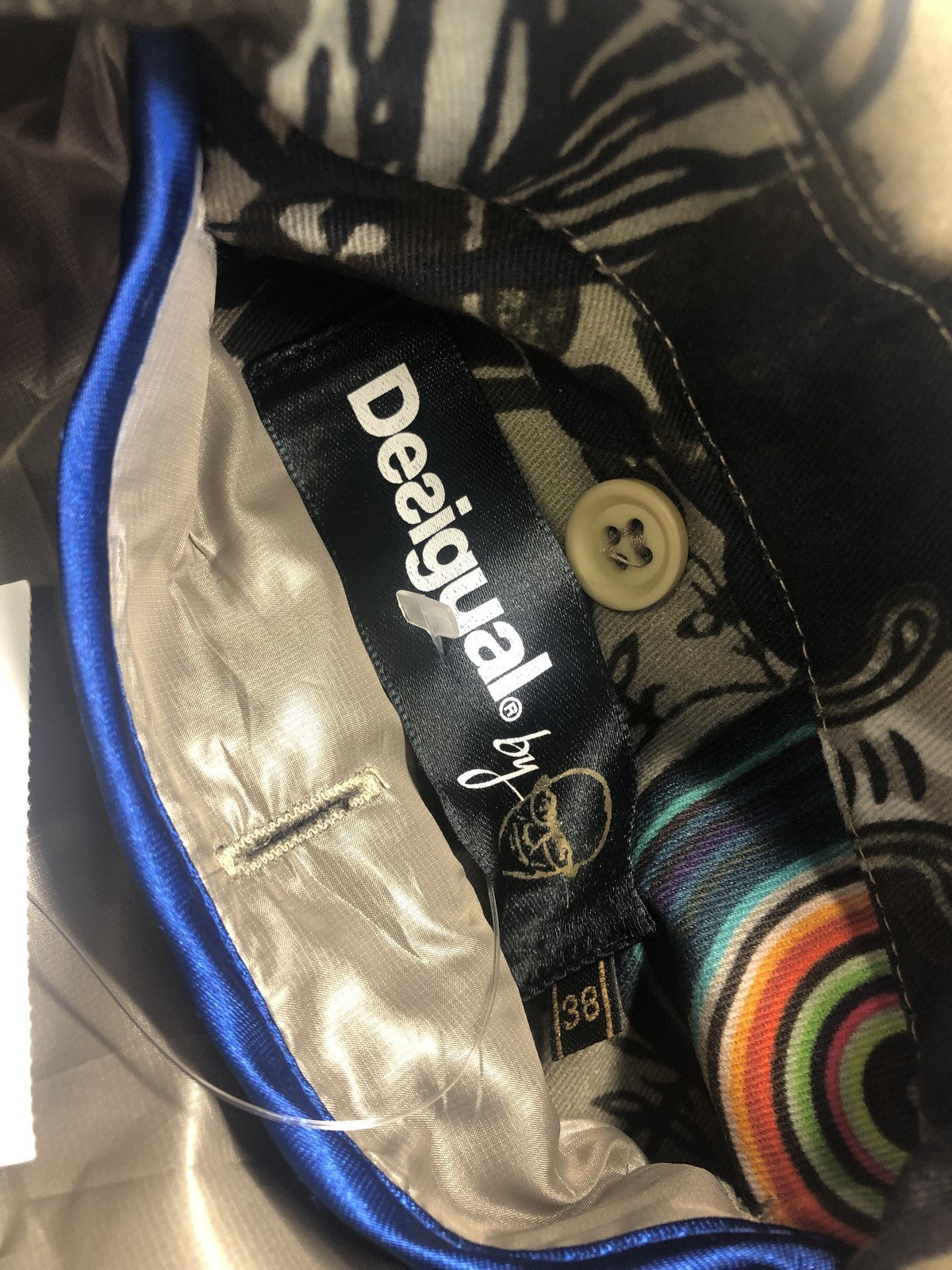 DESIGUAL Demption Women's Coat EU38 Brown Melange Double Lined