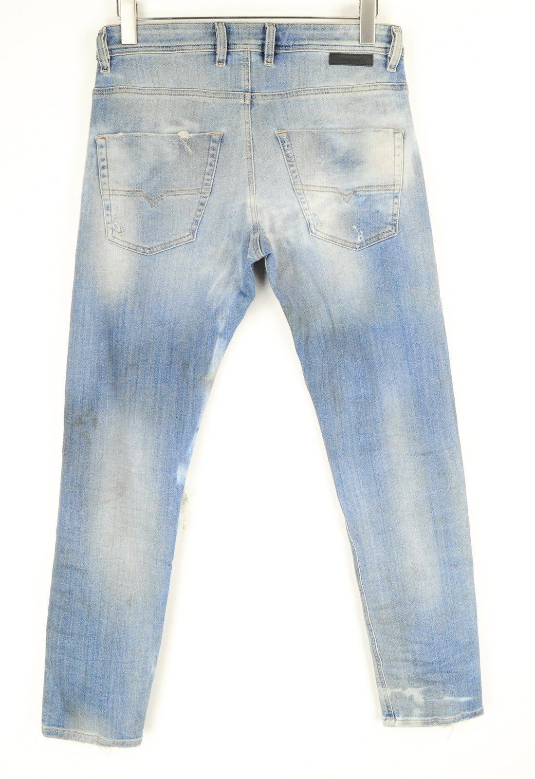 DIESEL Krooley-T 087AE vyriški W29 mėlyni Jog tamprūs skalbti ploni džinsai 