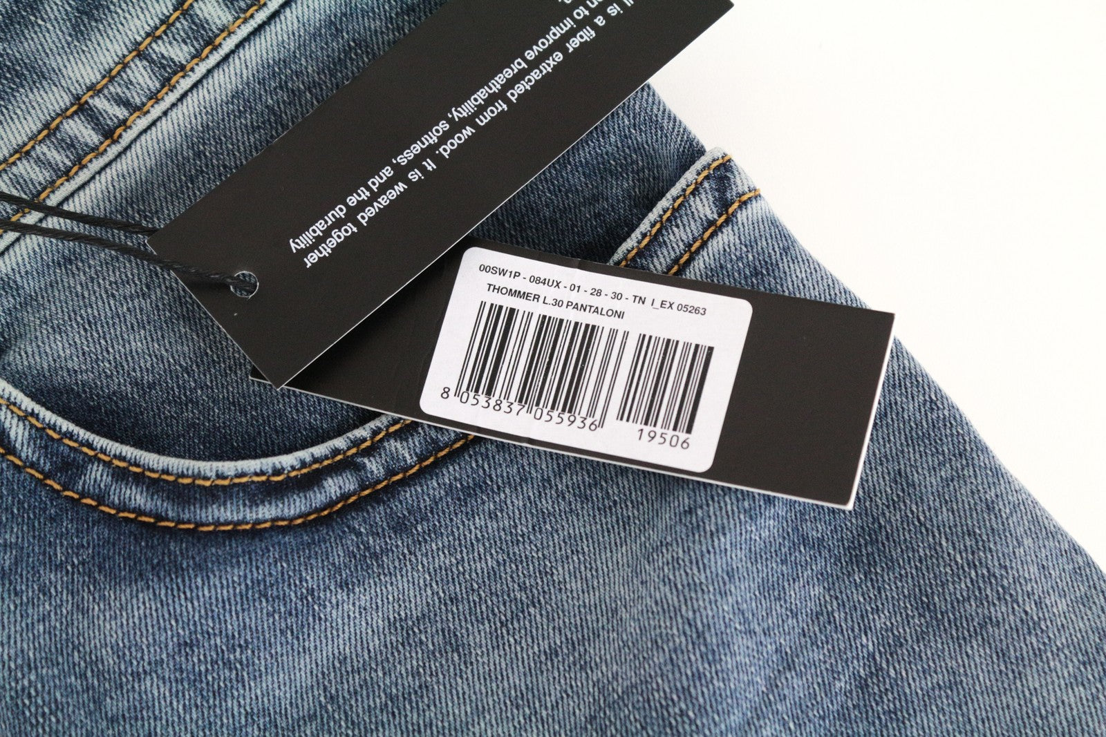 DIESEL Thommer 084UX Men's Jeans W28/L30 Wash Blue Skinny