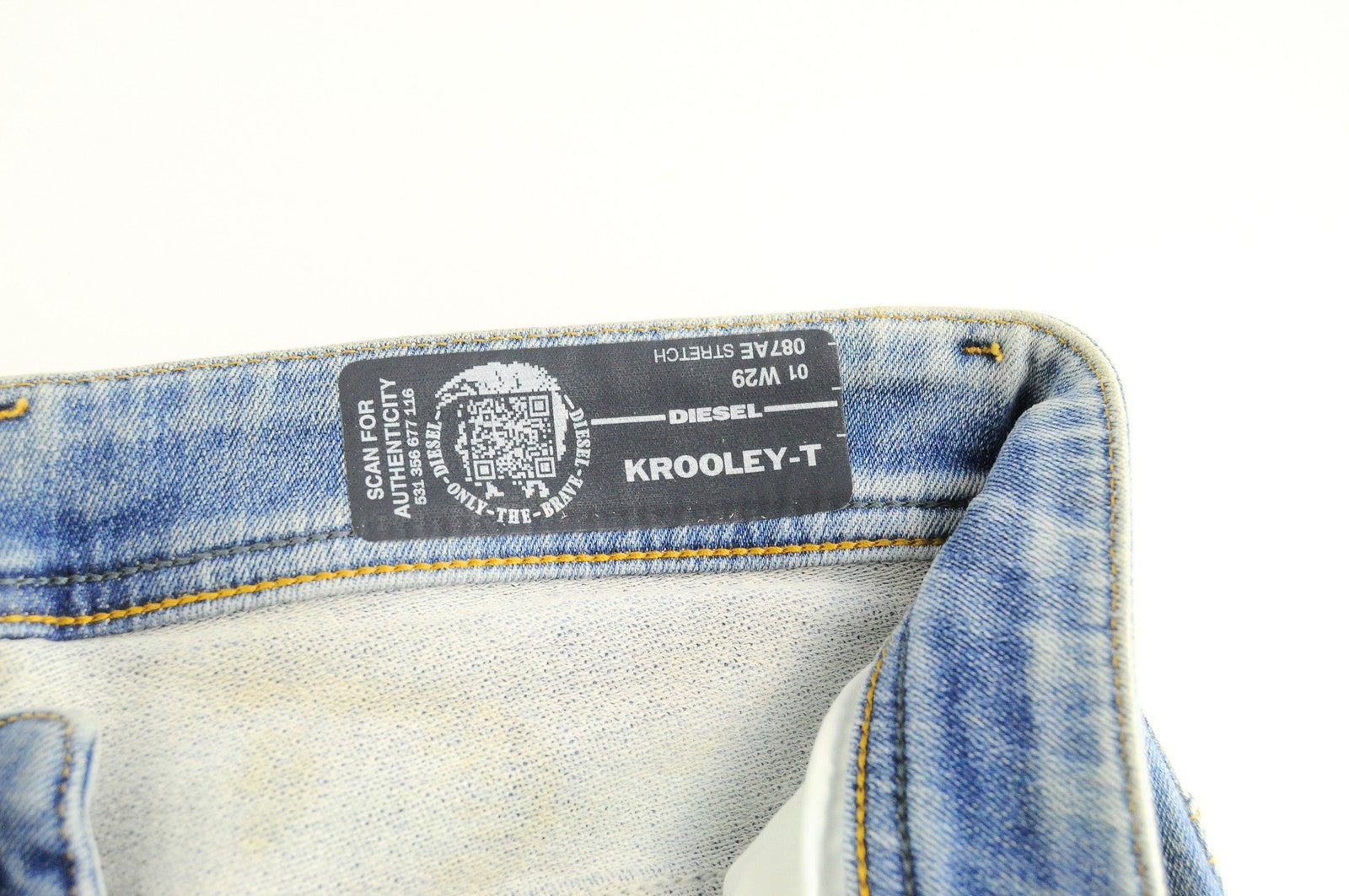 DIESEL Krooley-T 087AE Mens W29 Jogg Blue Slim Stretch  Faded Look Jeans