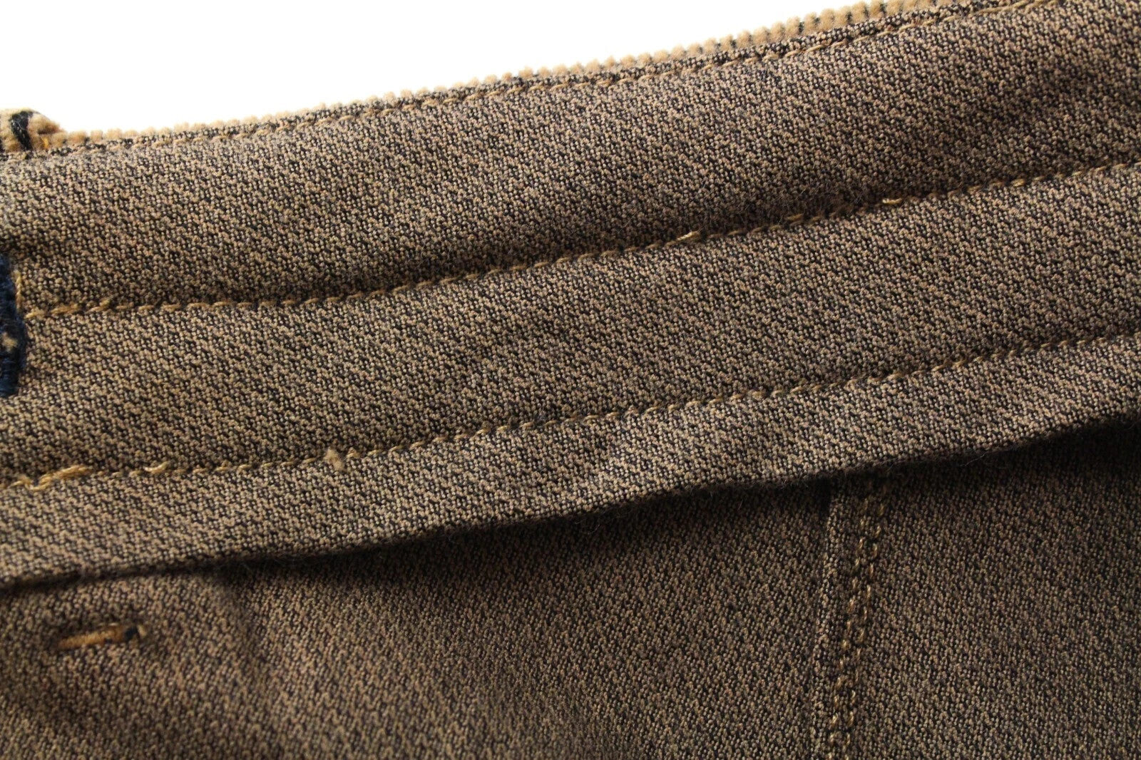 REPLAY Chino Pants W34 L30 Brown Corduroy Patched Pocket Button-Fly Men