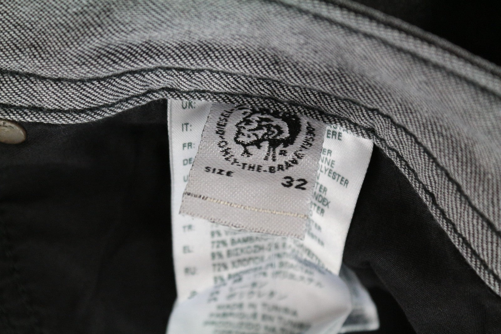 DIESEL Thommer 0687J Men's Jeans W32/L30 Stretch Grey