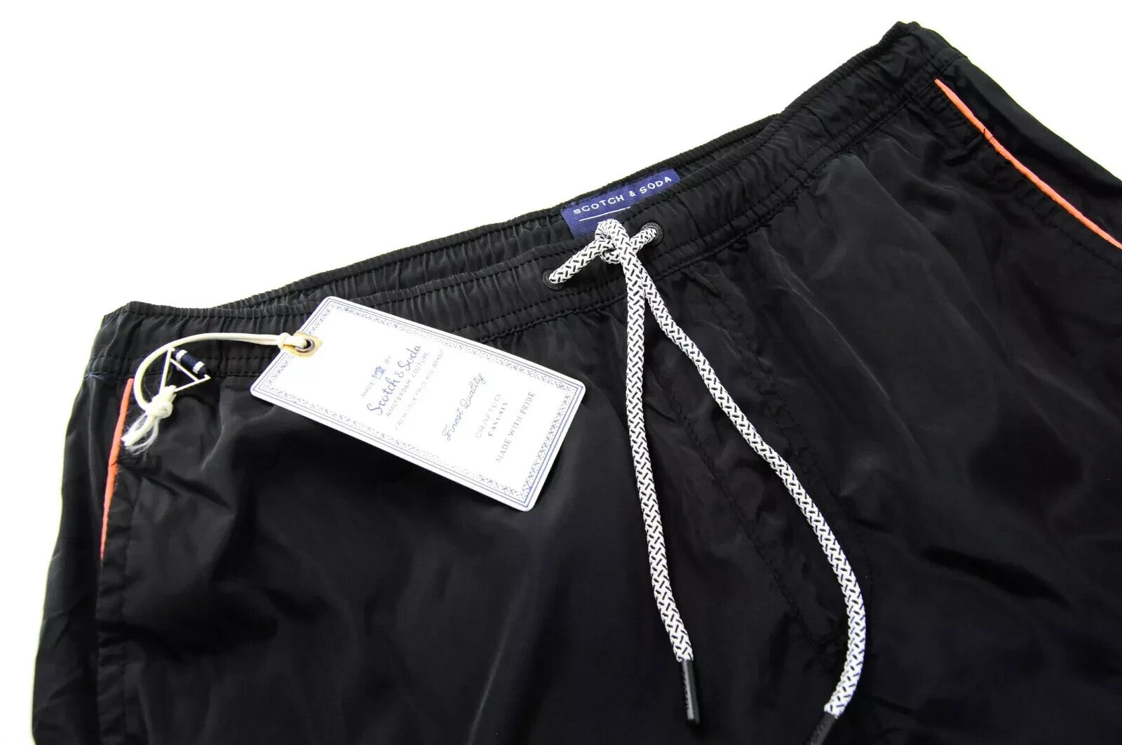 SCOTCH & SODA Swim Trunks W33 Men Black Pool Pull-On Summer Ams Couture Style
