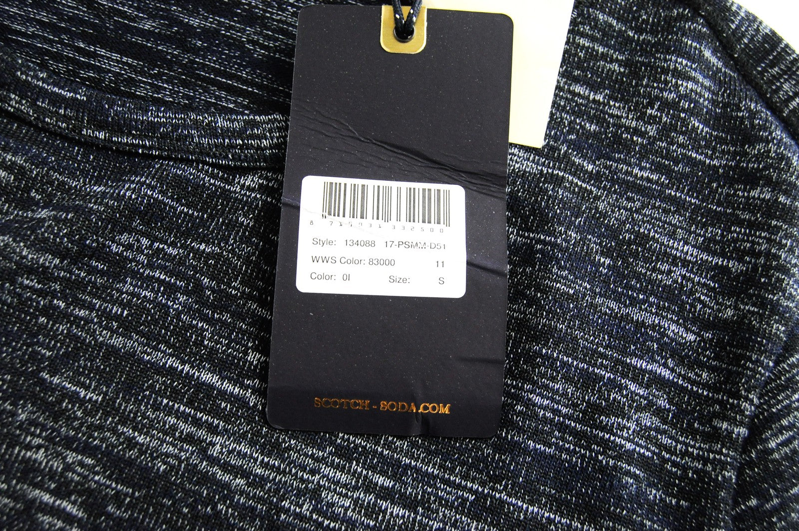 SCOTCH & SODA  Couture Mens S Blue Long T-Shirt Cotton  Stretch