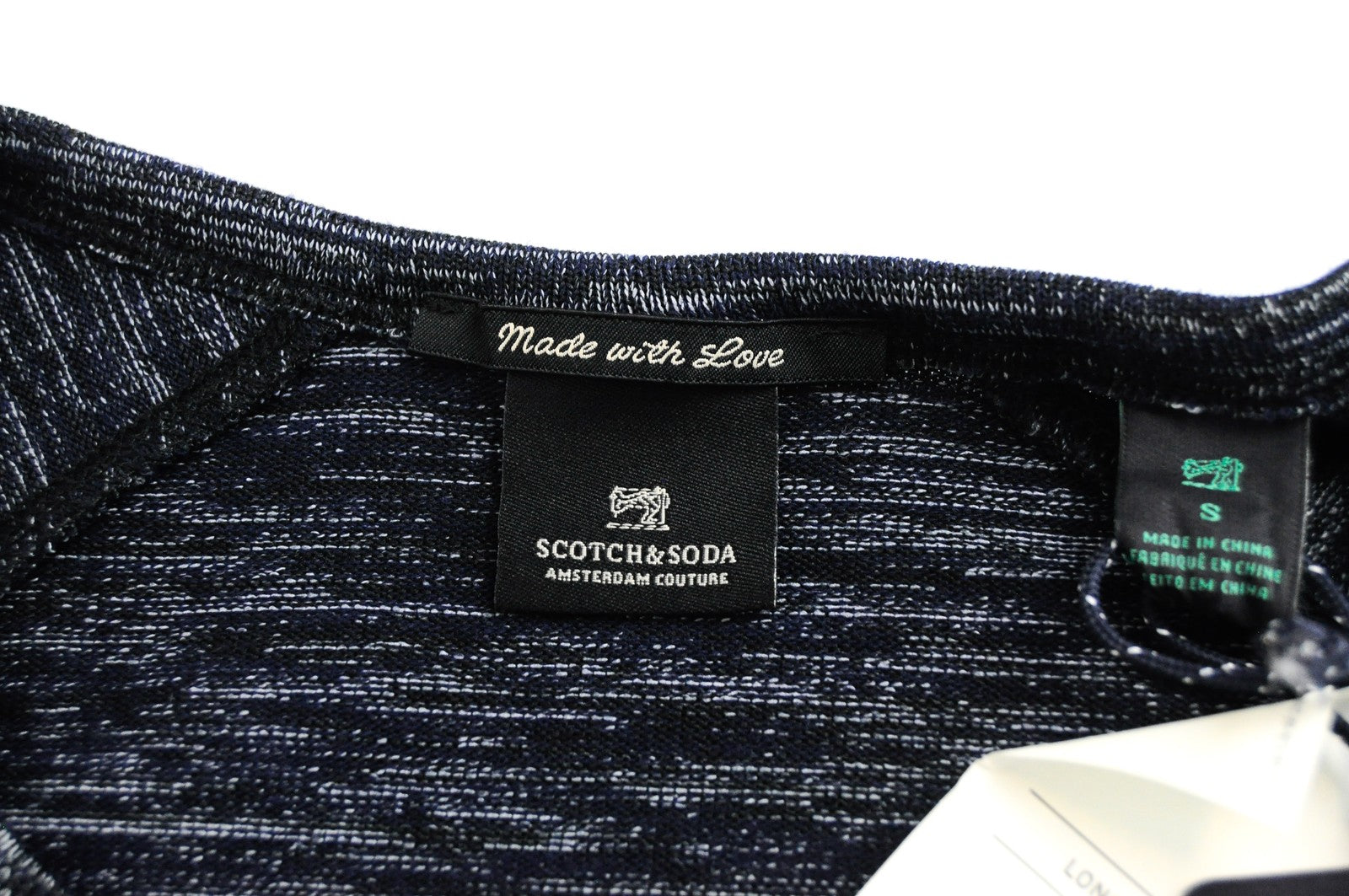 SCOTCH & SODA  Couture Mens S Blue Long T-Shirt Cotton  Stretch