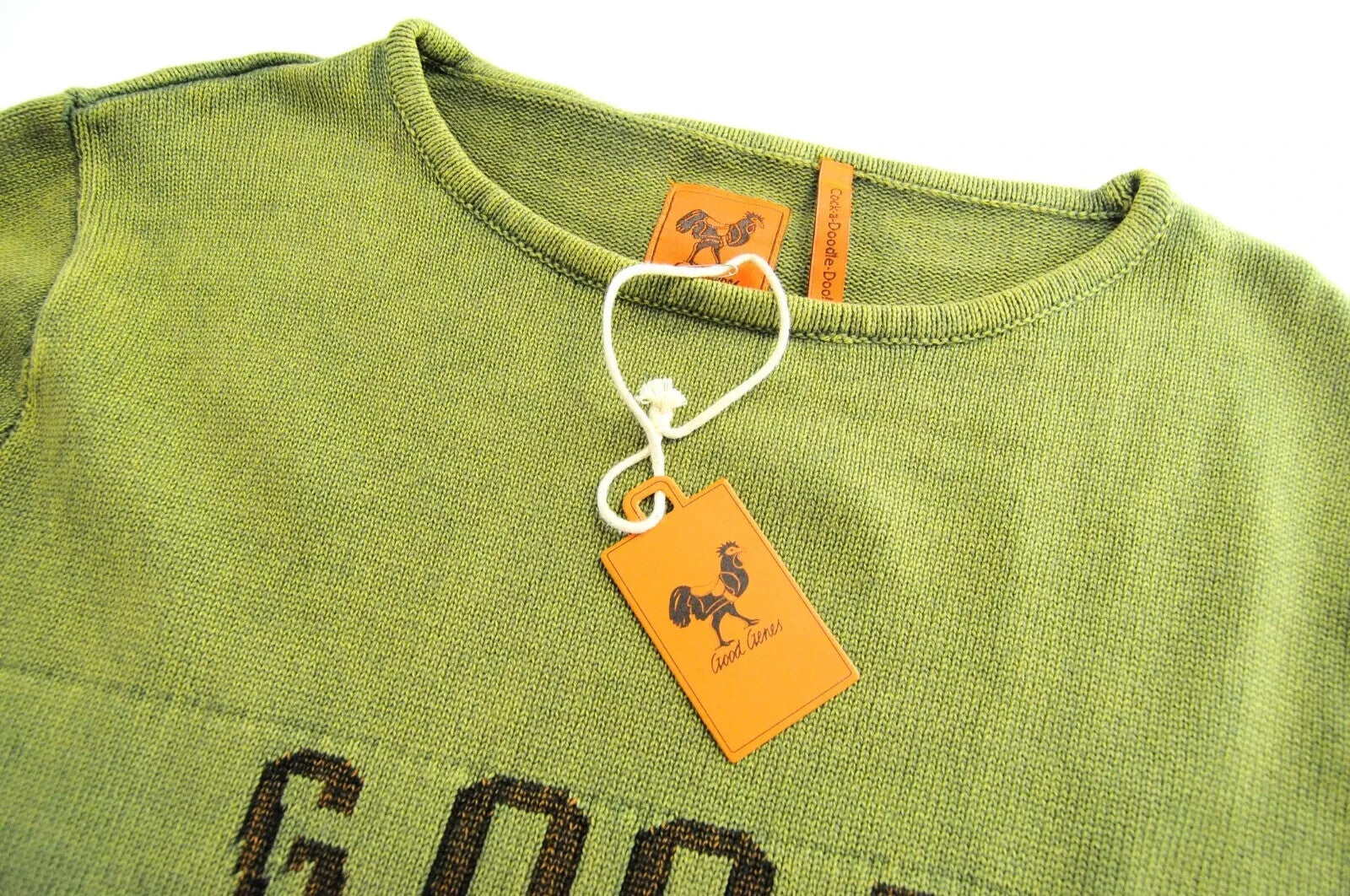 GOOD GENES M Green Mens Sweater Cotton  Long Sleeve Knit Pullover