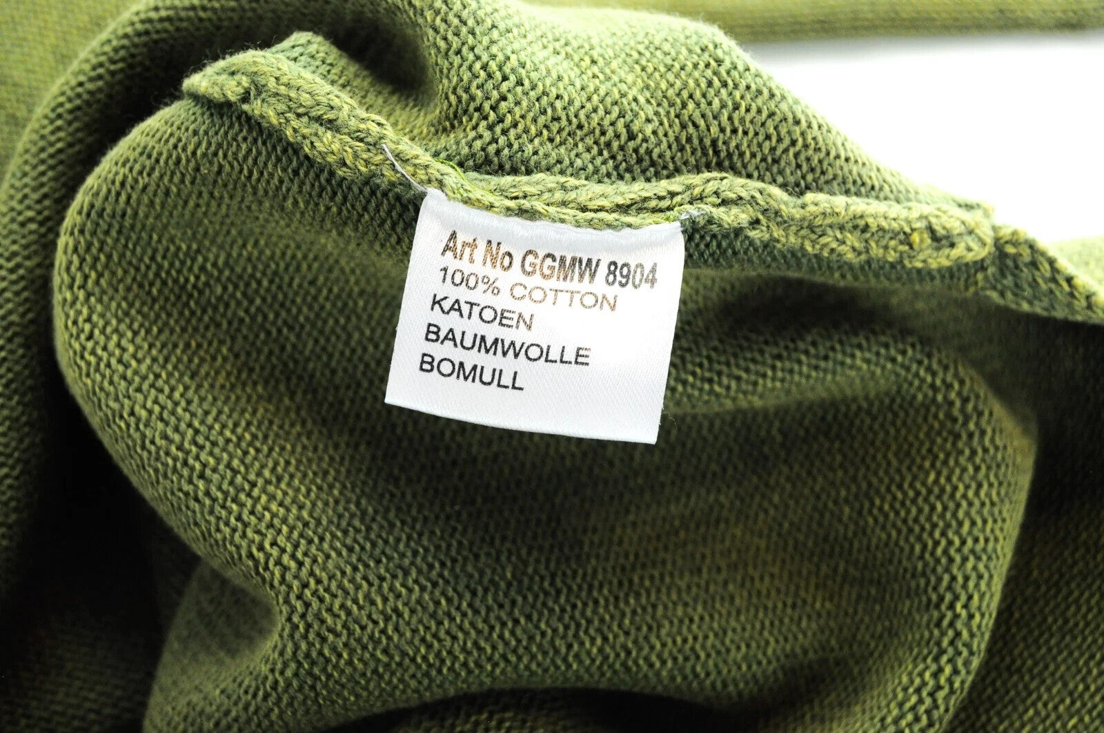 GOOD GENES M Green Mens Sweater Cotton  Long Sleeve Knit Pullover