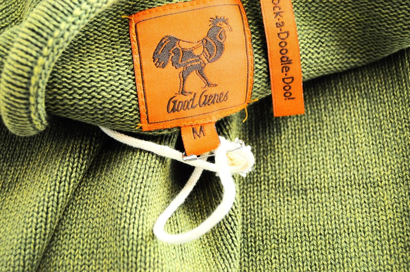 GOOD GENES M Green Mens Sweater Cotton  Long Sleeve Knit Pullover