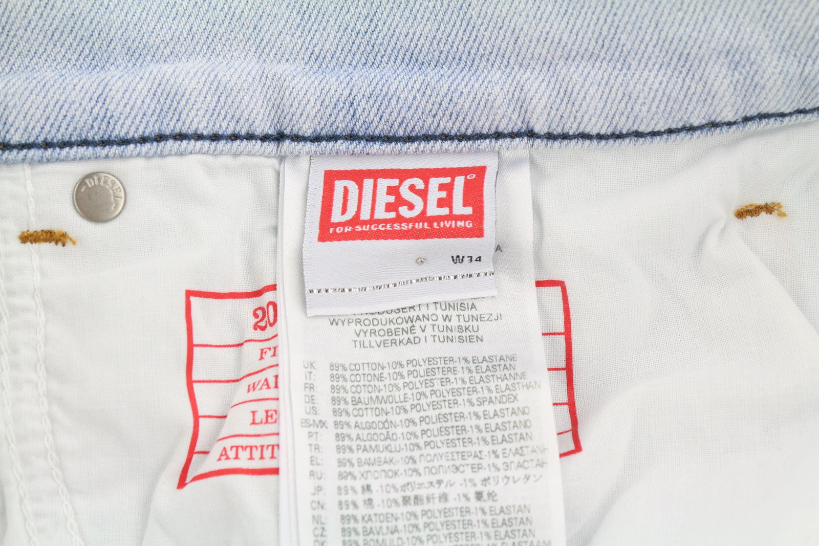 DIESEL 2005 D-Fining 09C06 Men Jeans W34/L32 Regular Fit Tapered Leg RRP€250