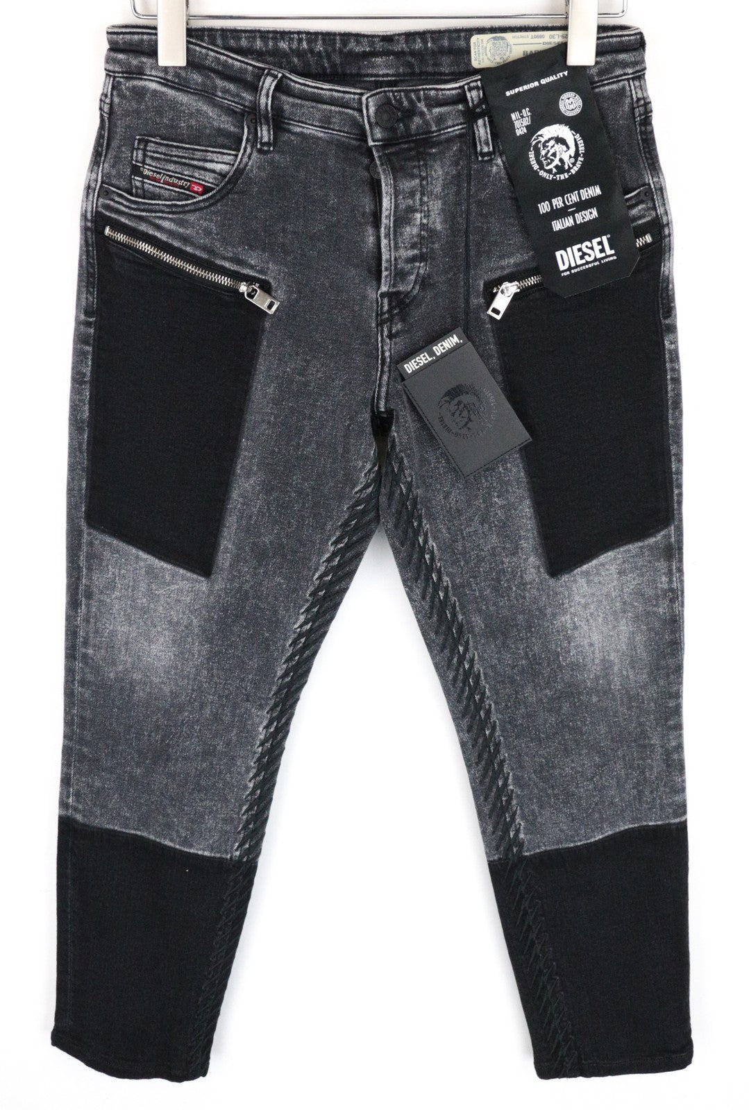 DIESEL Babhila-BK-SP 0890T Women's Jeans W29/L30 Grey Detailed