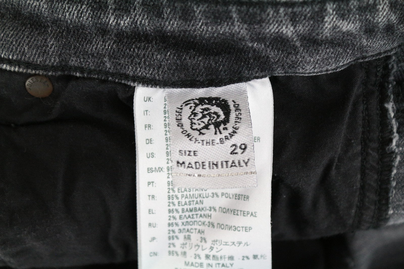 DIESEL Babhila-BK-SP 0890T Women's Jeans W29/L30 Grey Detailed