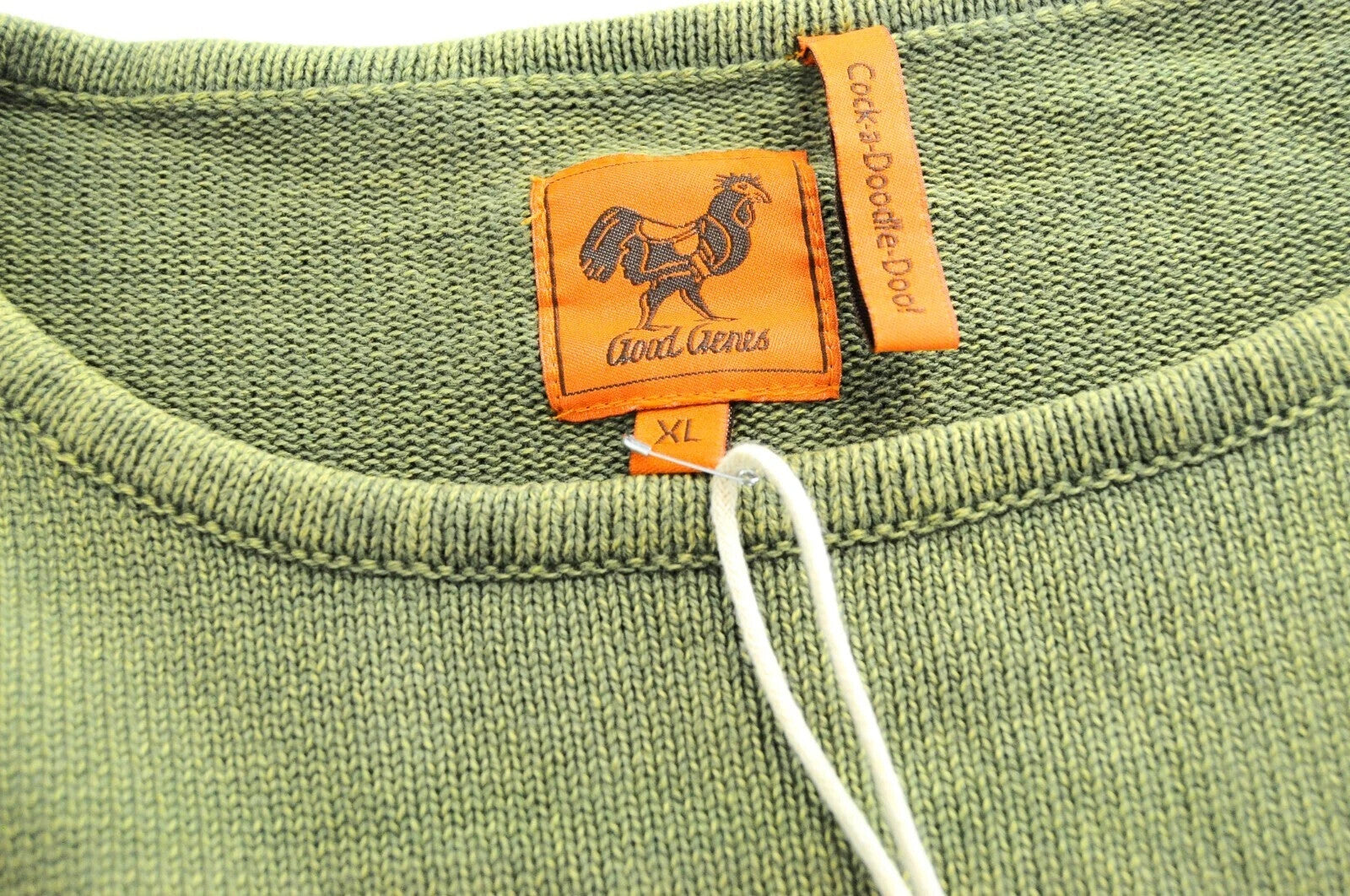 GOOD GENES XL Mens Jumper Green Cotton Long Sleeve Knitted  Pullover