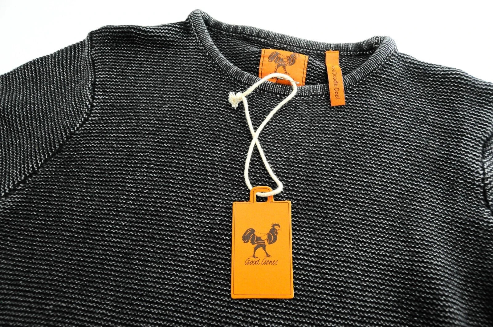 GOOD GENES XS Womens Black Knitted Pullover Cotton Sweater Long Sleeve