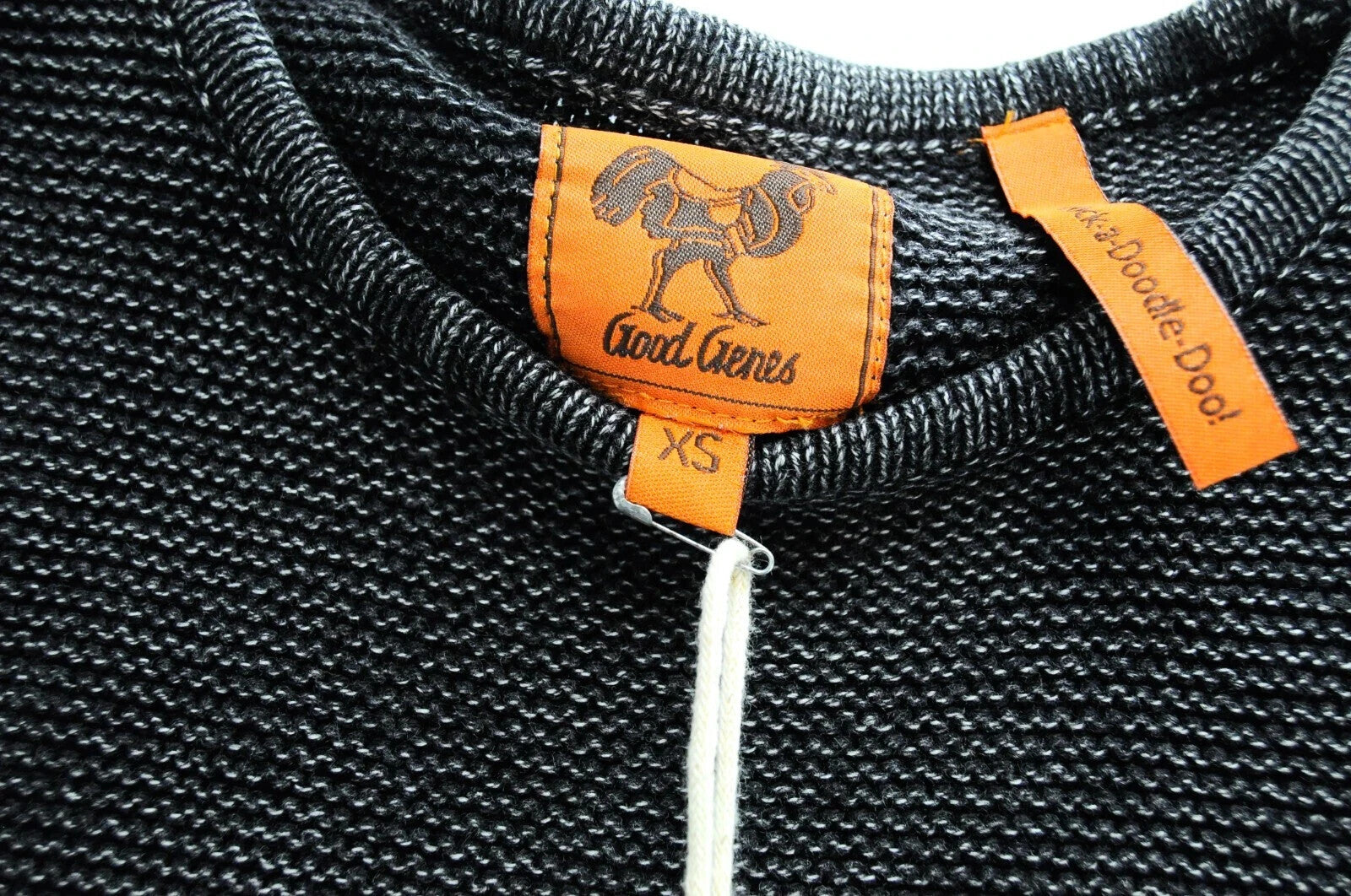 GOOD GENES XS Womens Black Knitted Pullover Cotton Sweater Long Sleeve