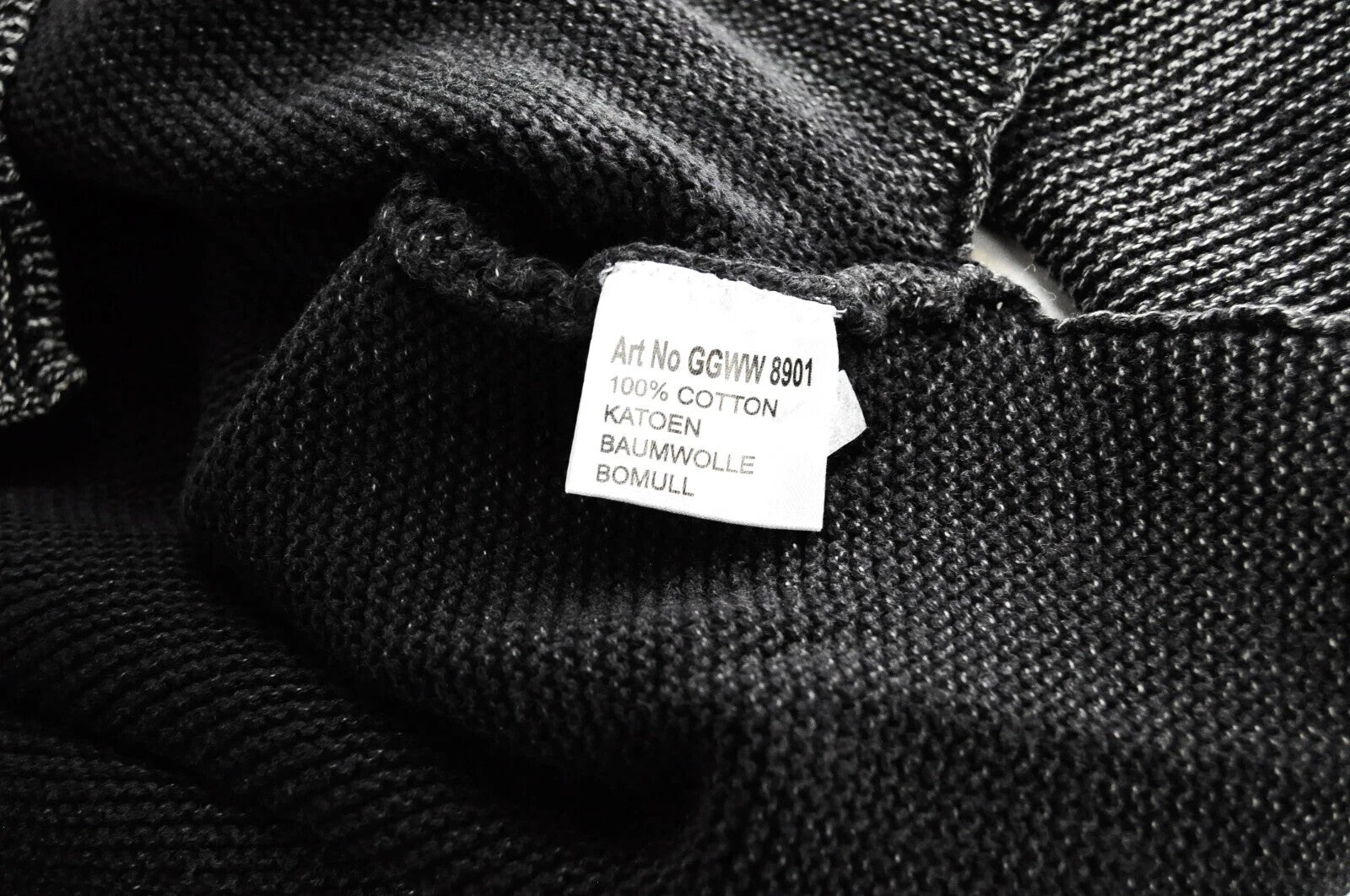 GOOD GENES XS Womens Black Knitted Pullover Cotton Sweater Long Sleeve