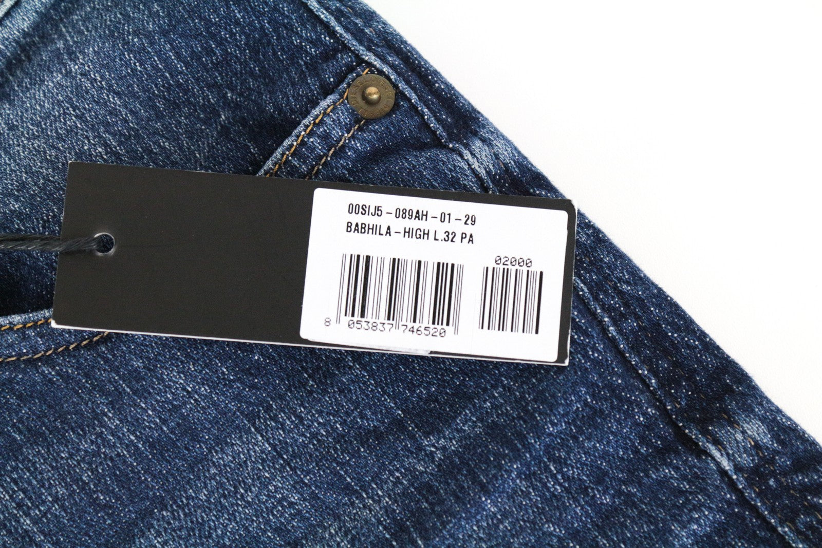 DIESEL Babhila-High 089AH Women's Jeans W29/L32 Stretch Blue