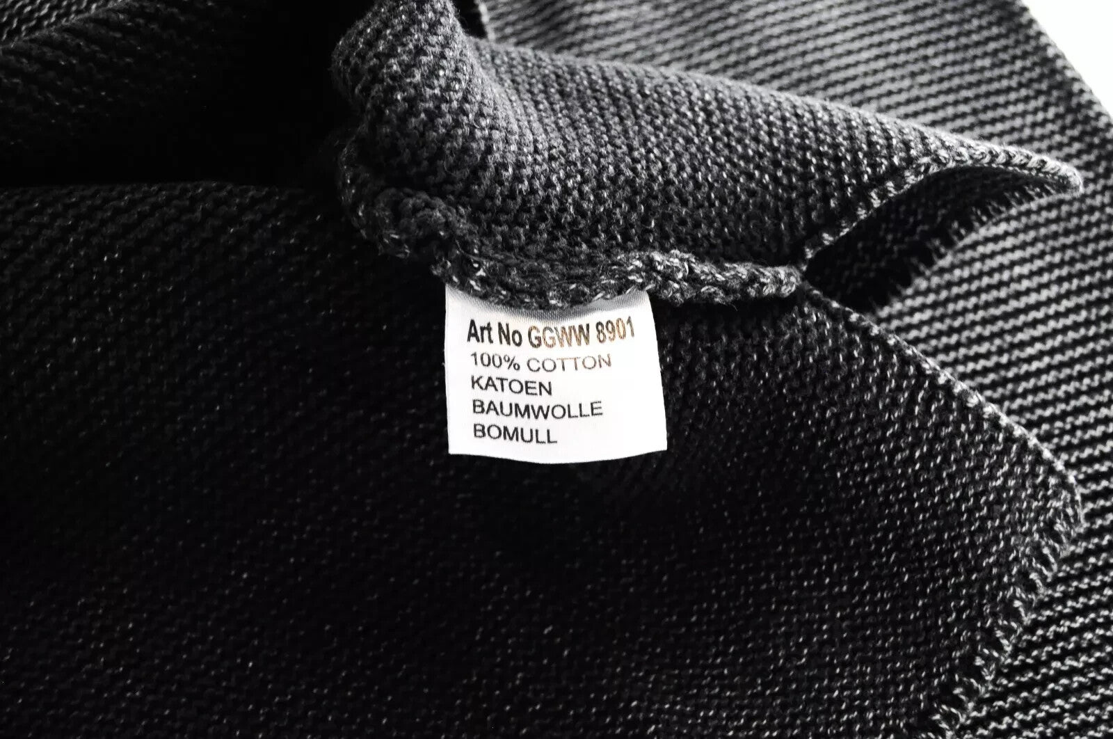 GOOD GENES L Womens Black Knit Sweater Long Sleeve Pullover Cotton Top