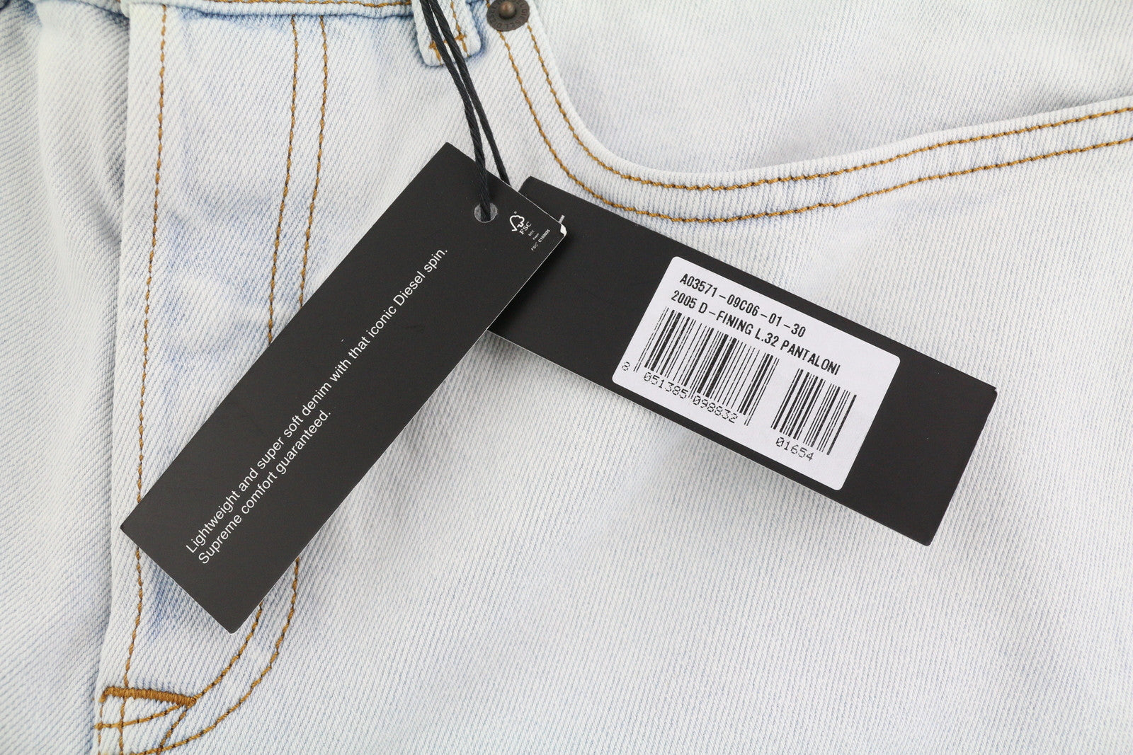 DIESEL D-Fining-Z 09C06 Men Jeans W30/L32 Regular Fit Tapered Leg RRP€250