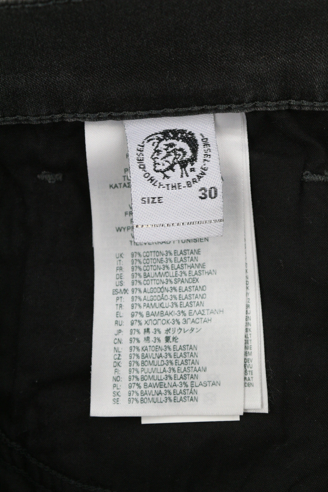 DIESEL D-Fining 0699P Men Jeans W30/L30 Tapered Fit Stretch Buttoned Washed