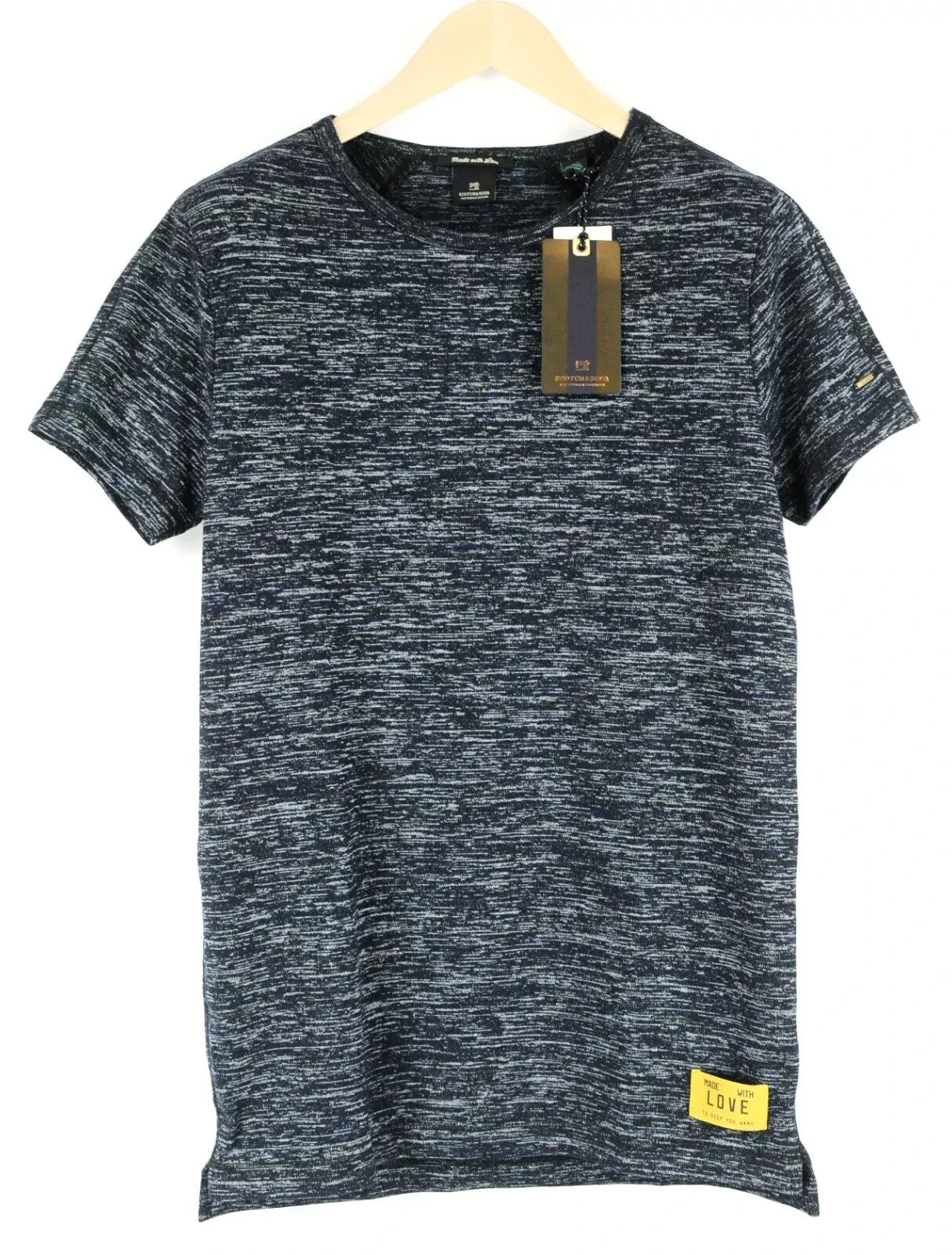 SCOTCH & SODA  Couture Tee Mens S Cotton Stretch Short Sleeve Dark Blue